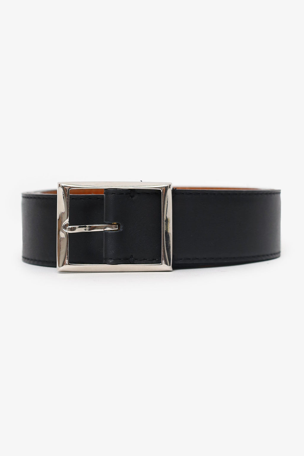 Berluti Black Leather Waist Belt Size 110 Mens