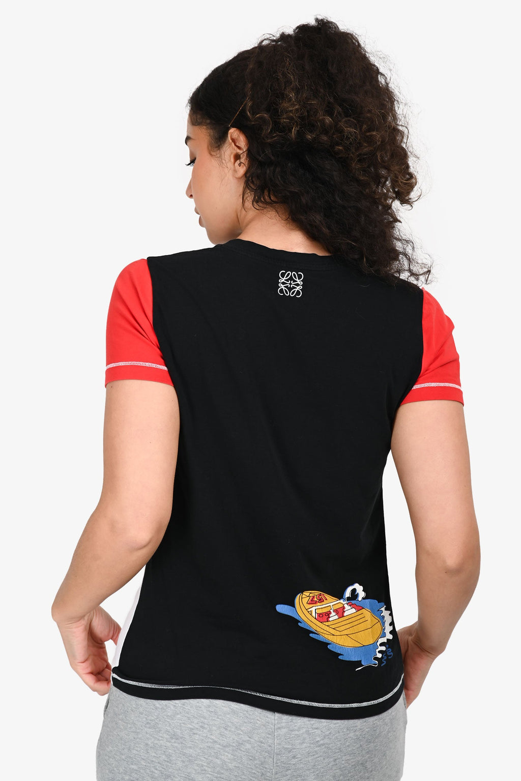 Loewe White/Black/Red Graphic Print Short Sleeve T-shirt Size M