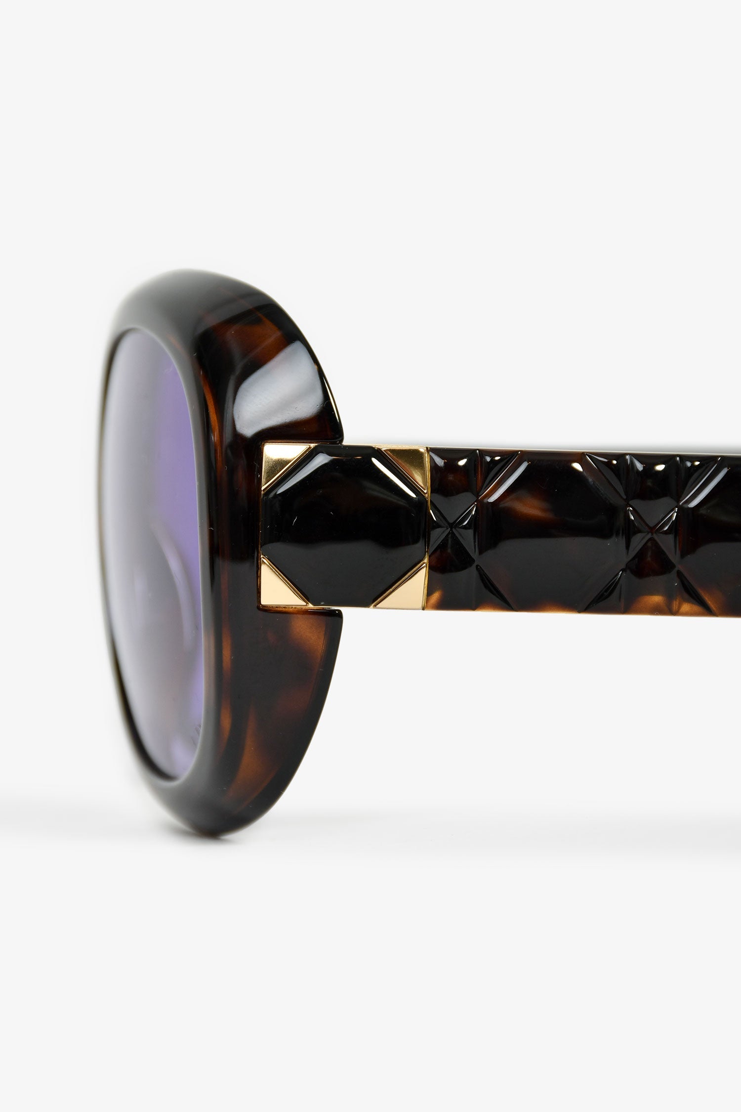 Christian Dior Brown Tortoiseshell 'Lady' Oversized Sunglasses