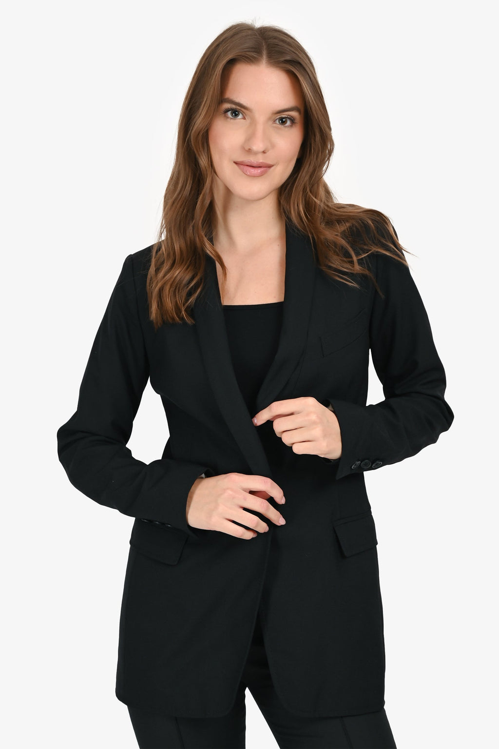 Smythe Black Wool Single Breasted Blazer Estimated Size 4