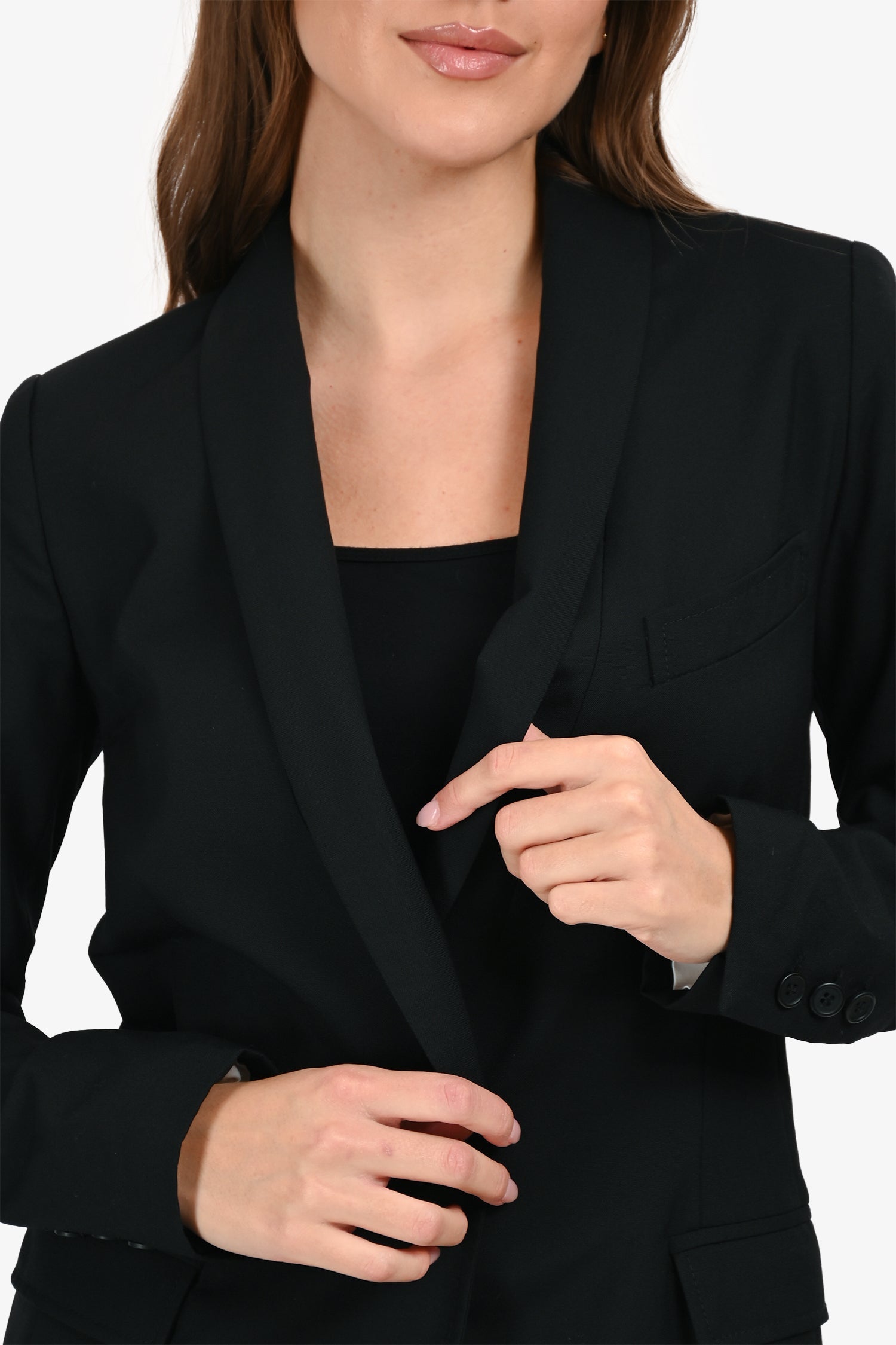Smythe Black Wool Single Breasted Blazer Estimated Size 4
