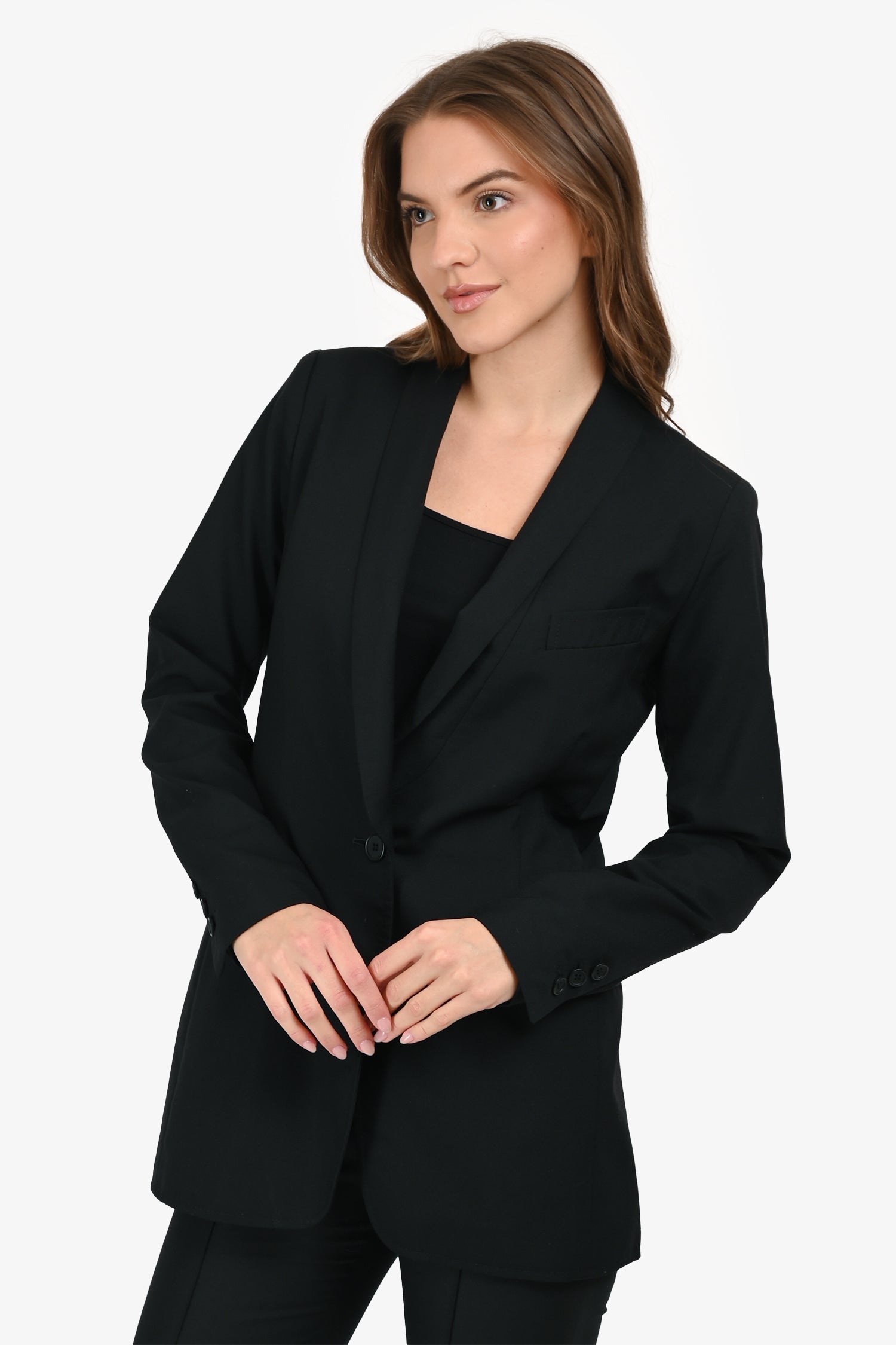 Smythe Black Wool Single Breasted Blazer Estimated Size 4