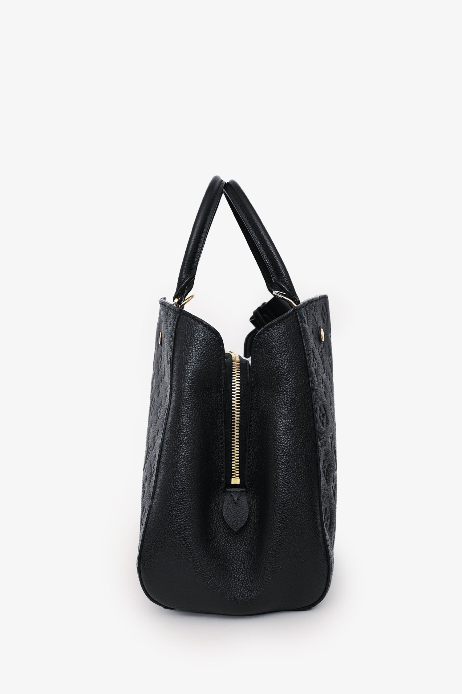 Louis Vuitton 2018 Black Empreinte Montaigne MM with Strap