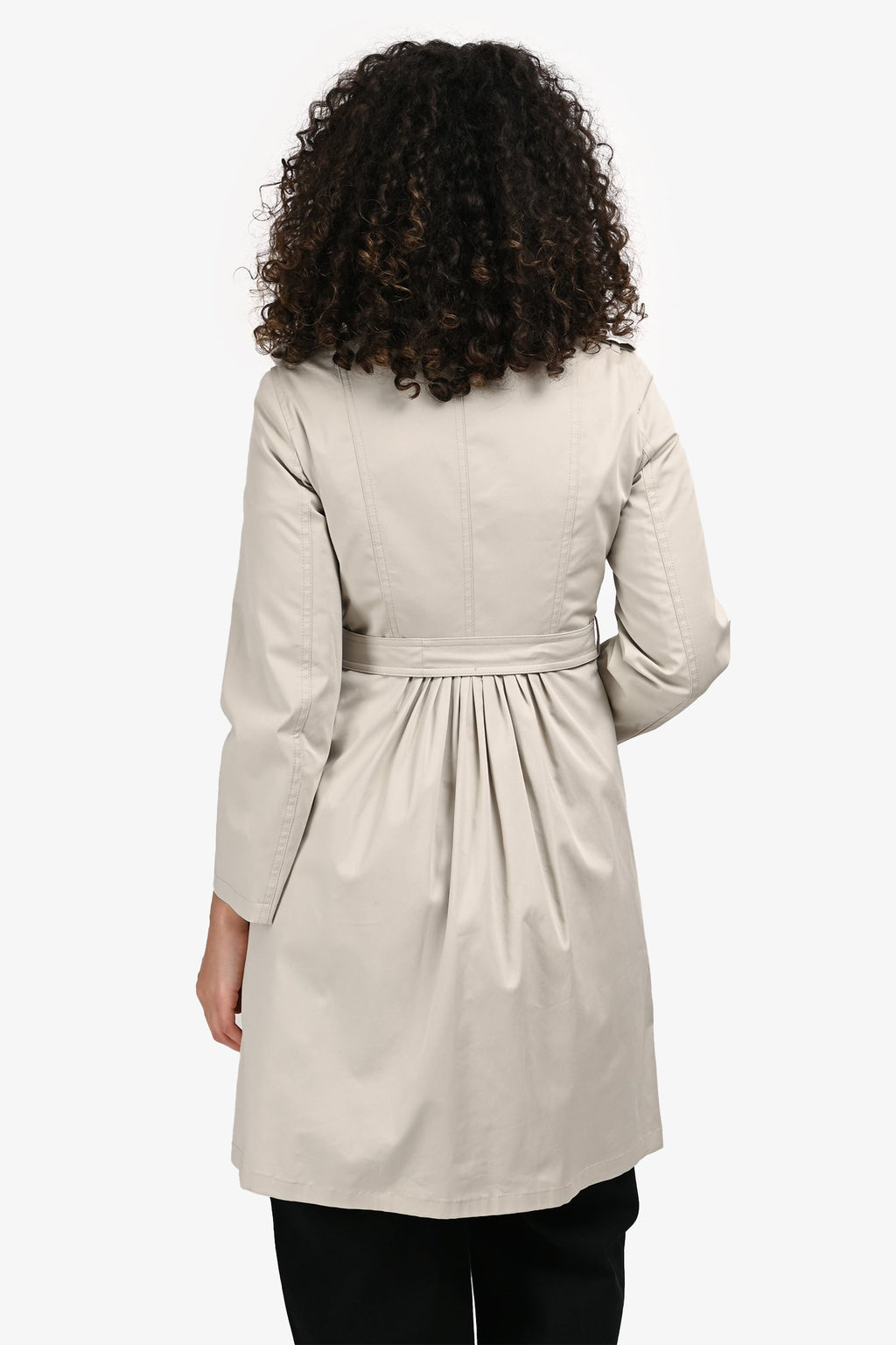 'S Max Mara Light Grey Trench Coat With Belt Size 2