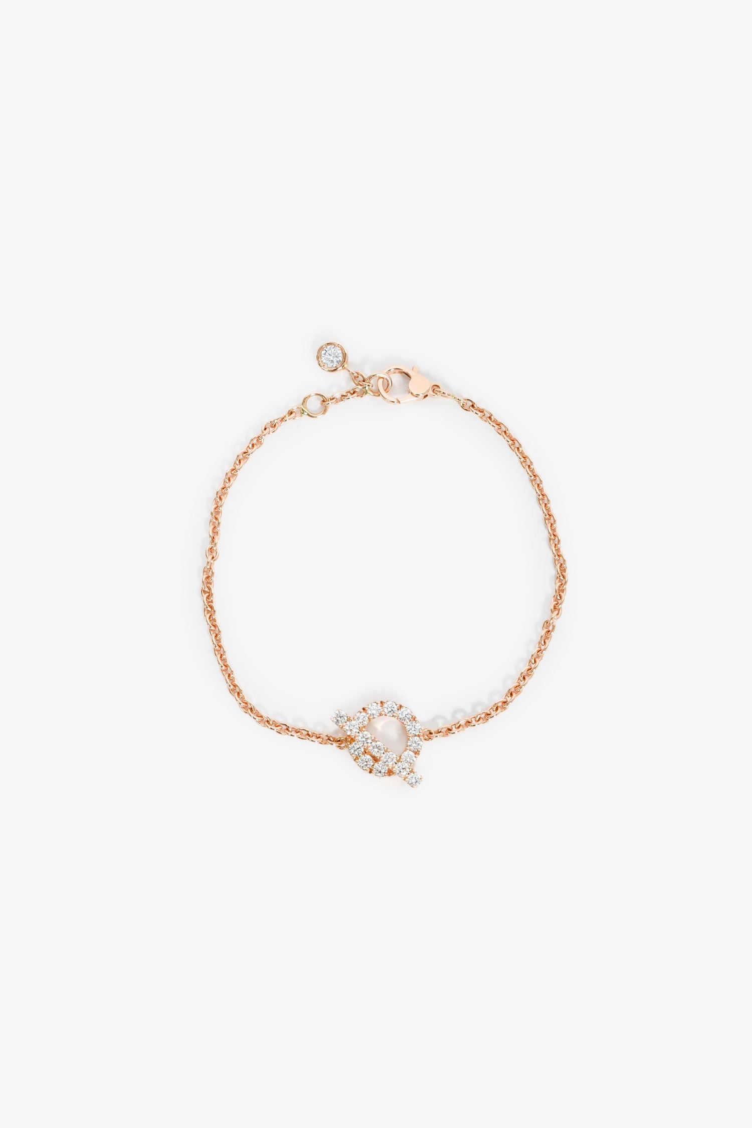 Hermès 18K Rose Gold Diamond Finesse Bracelet