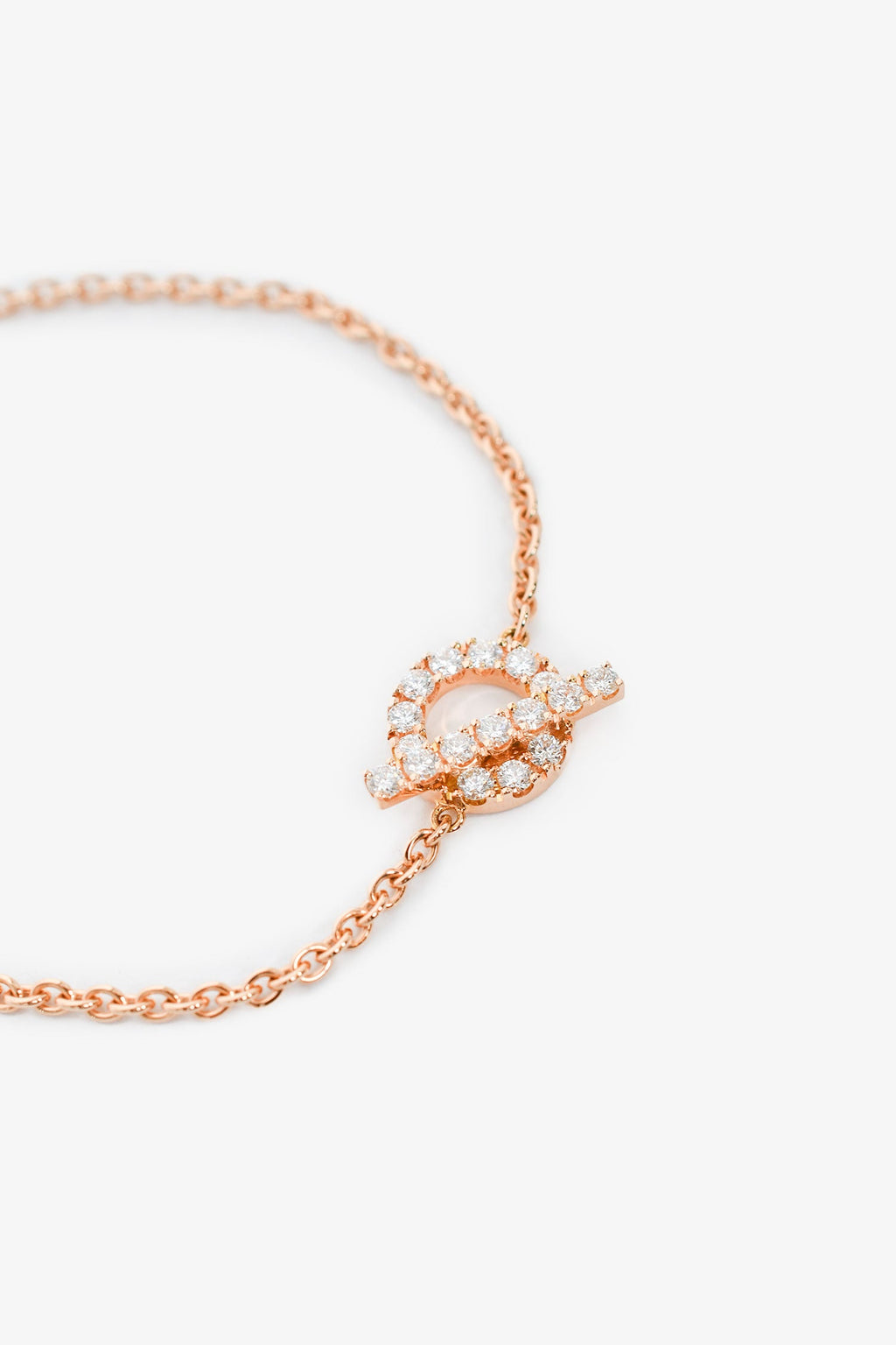 Hermès 18K Rose Gold Diamond Finesse Bracelet
