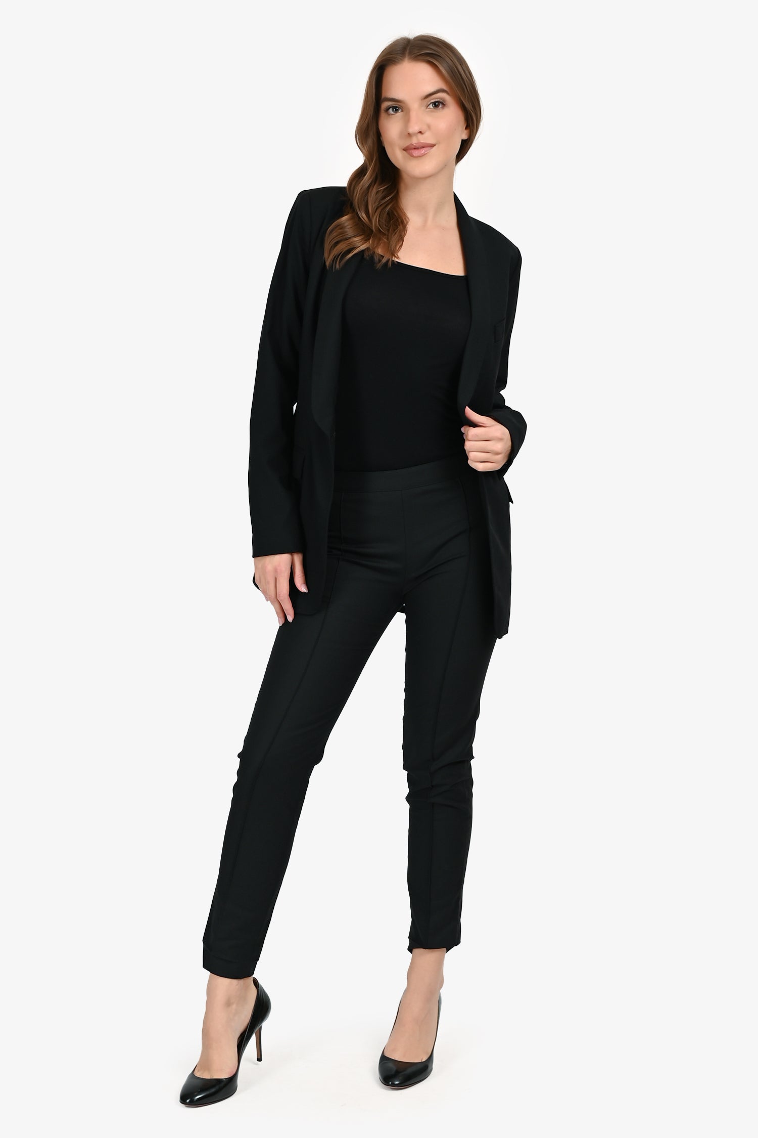 Boutique Moschino Black Trousers Size 38 IT