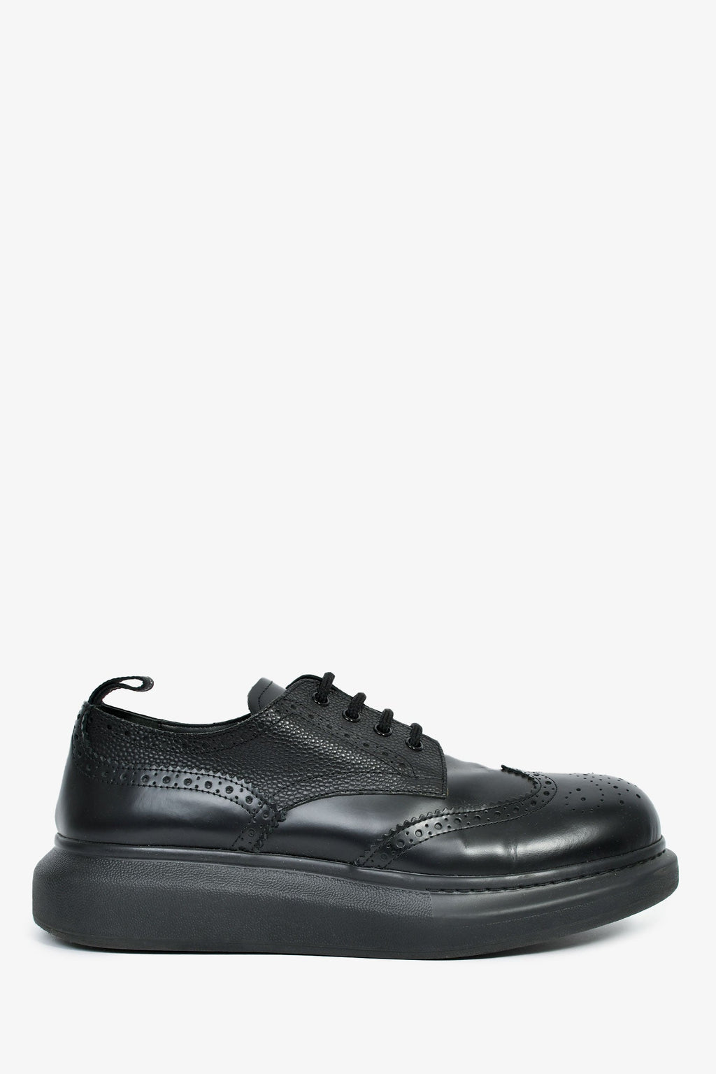 Alexander McQueen Black Leather Derby Size 11 Mens