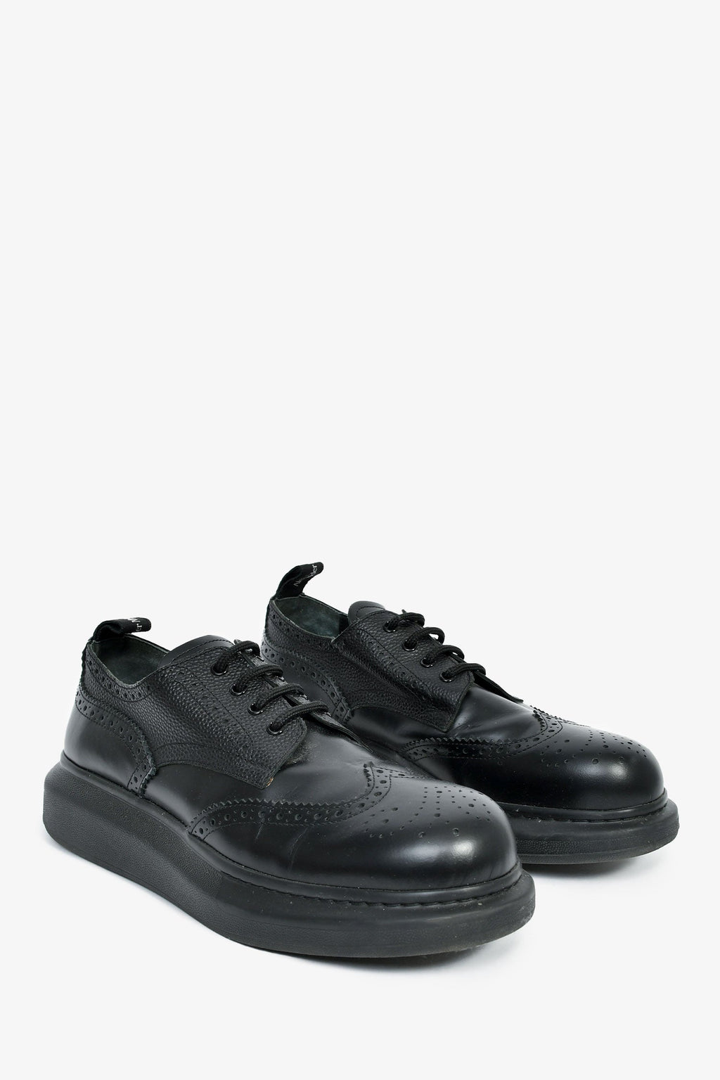 Alexander McQueen Black Leather Derby Size 11 Mens
