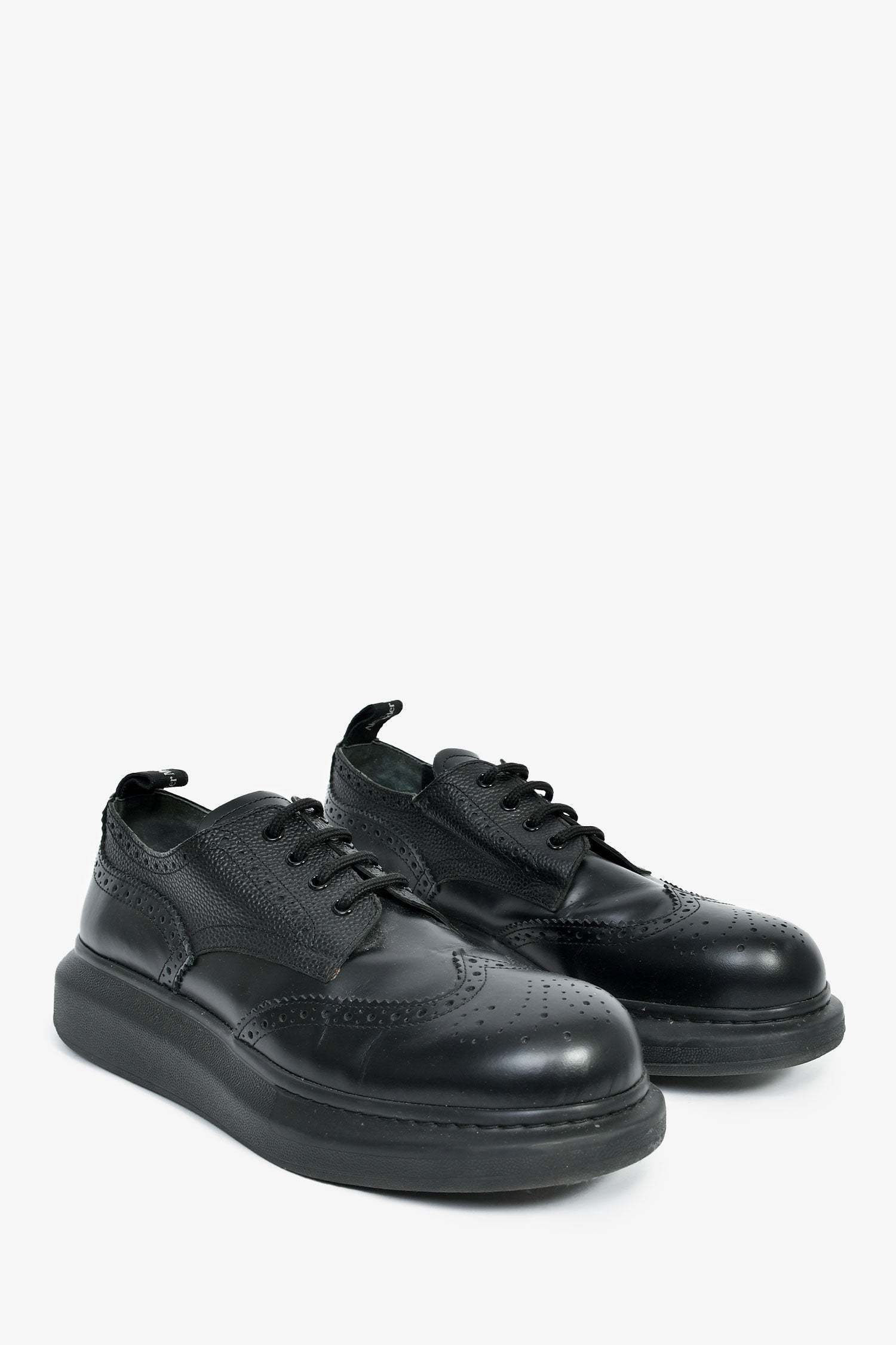 Alexander McQueen Black Leather Derby Size 11 Mens