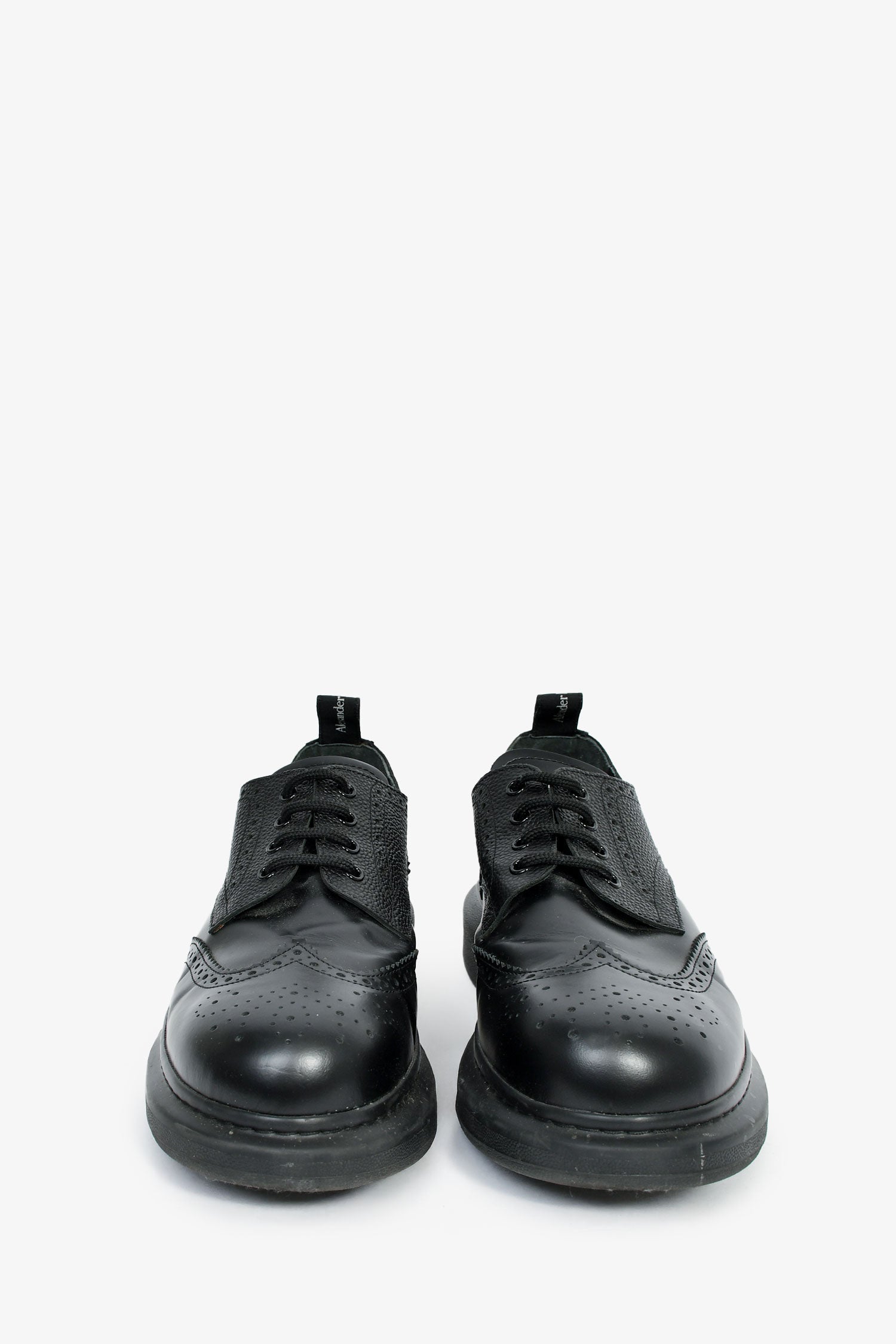 Alexander McQueen Black Leather Derby Size 11 Mens