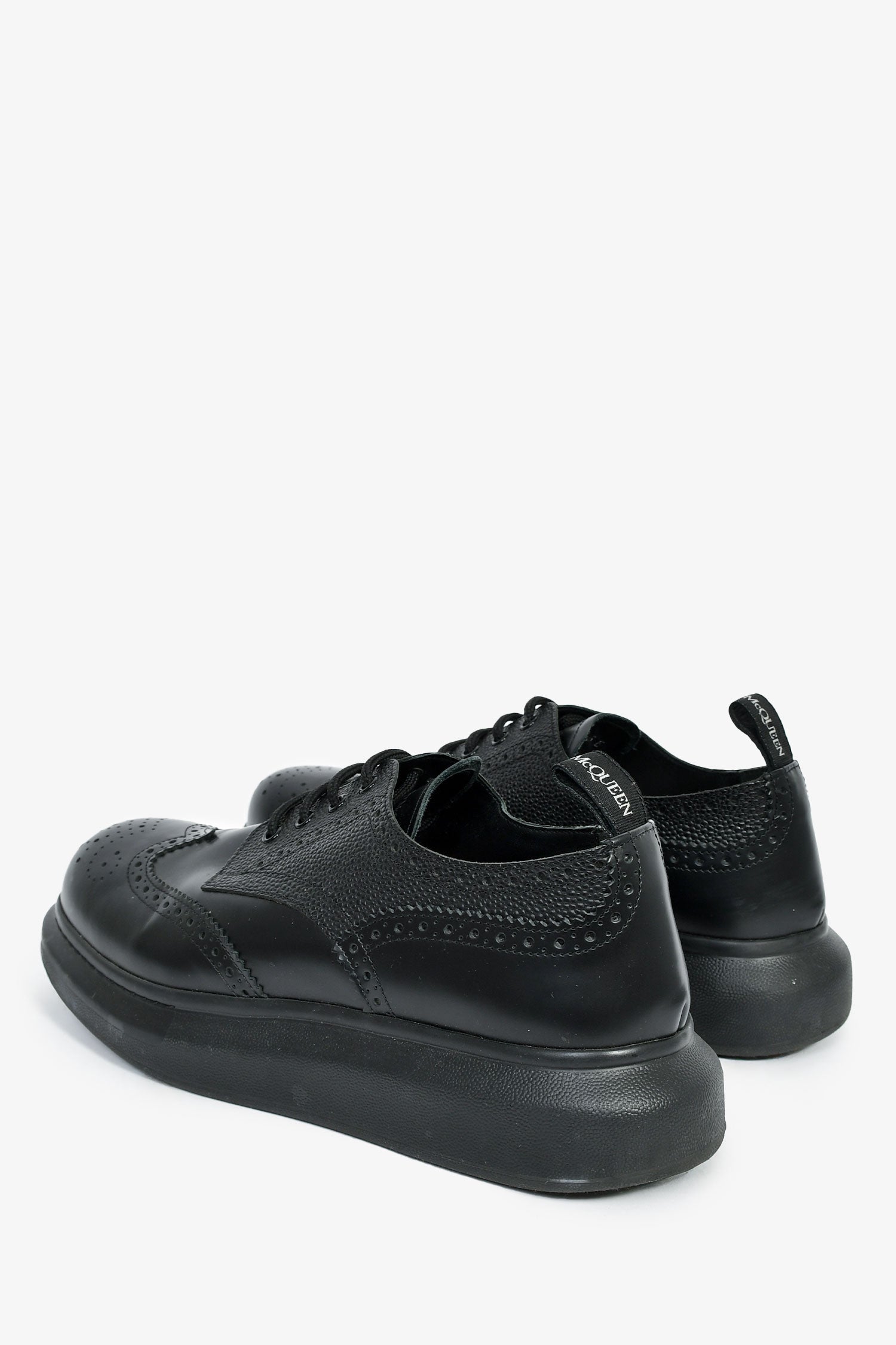 Alexander McQueen Black Leather Derby Size 11 Mens