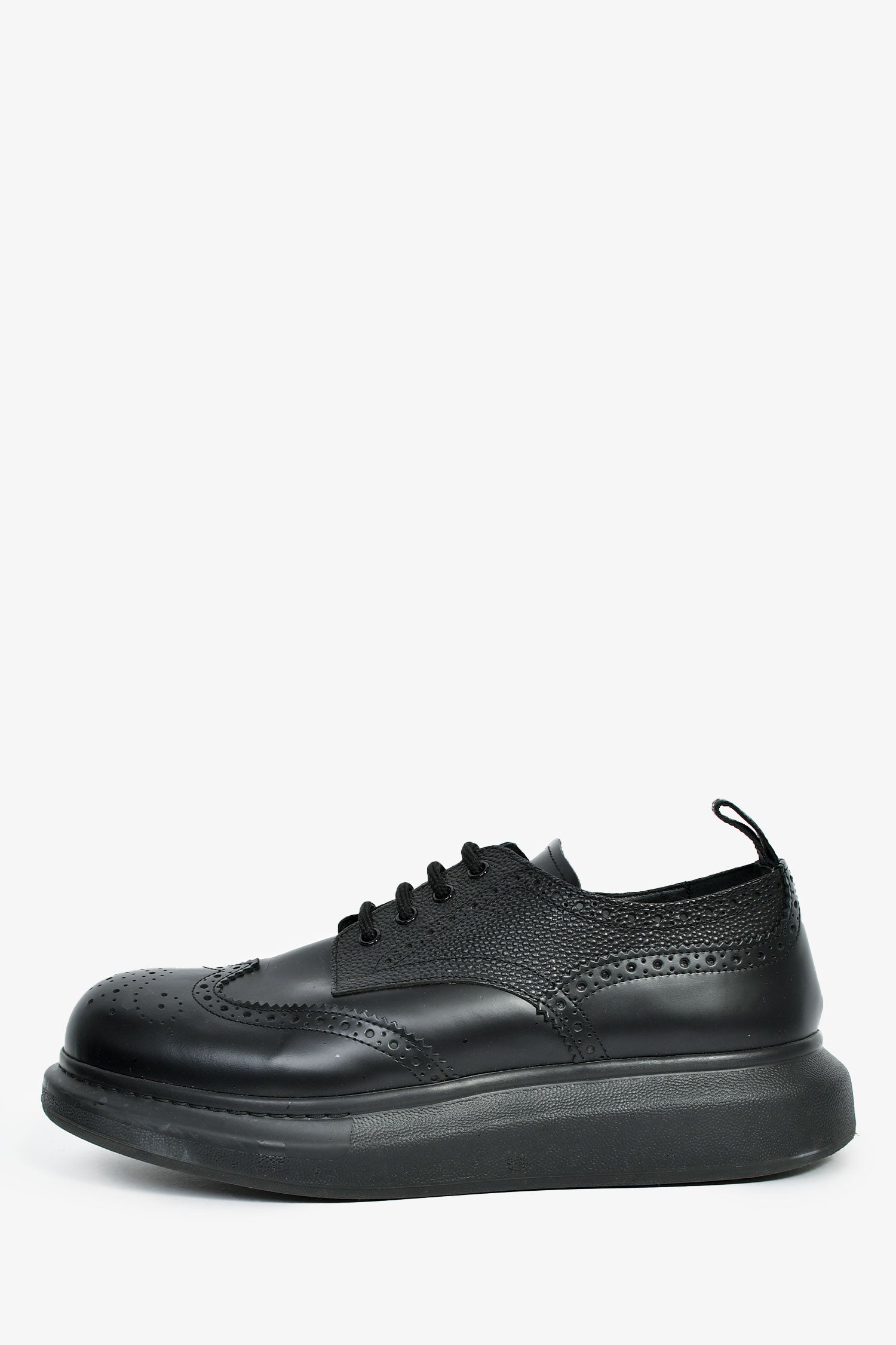 Alexander McQueen Black Leather Derby Size 11 Mens