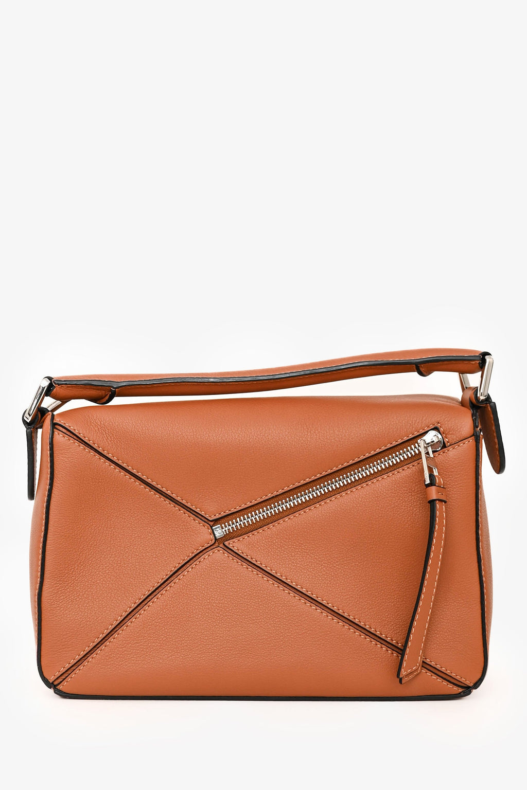Loewe Brown Leather Small Puzzle Bag with Strap