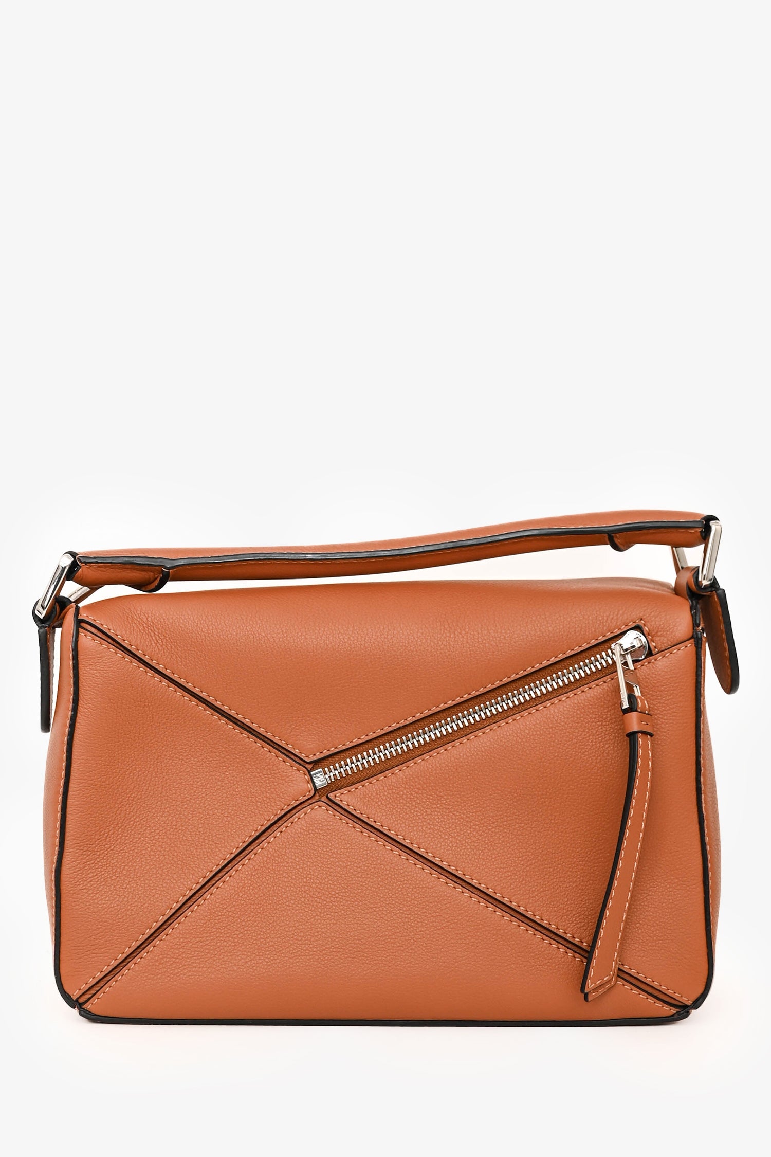 Loewe Brown Leather Small Puzzle Bag with Strap