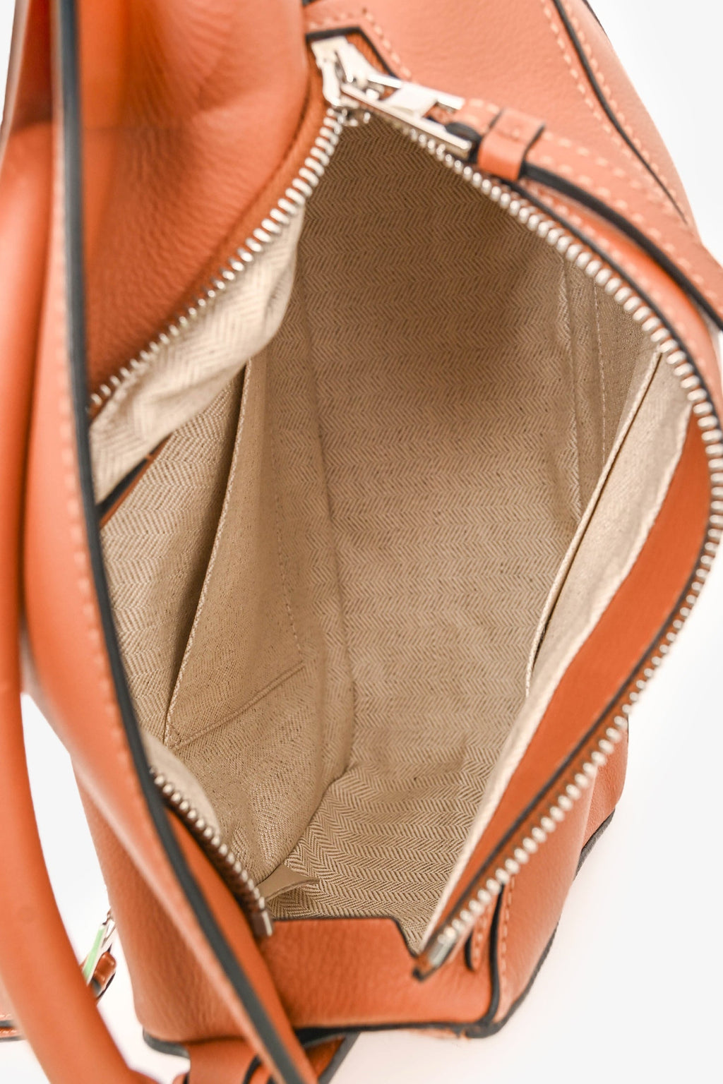 Loewe Brown Leather Small Puzzle Bag with Strap