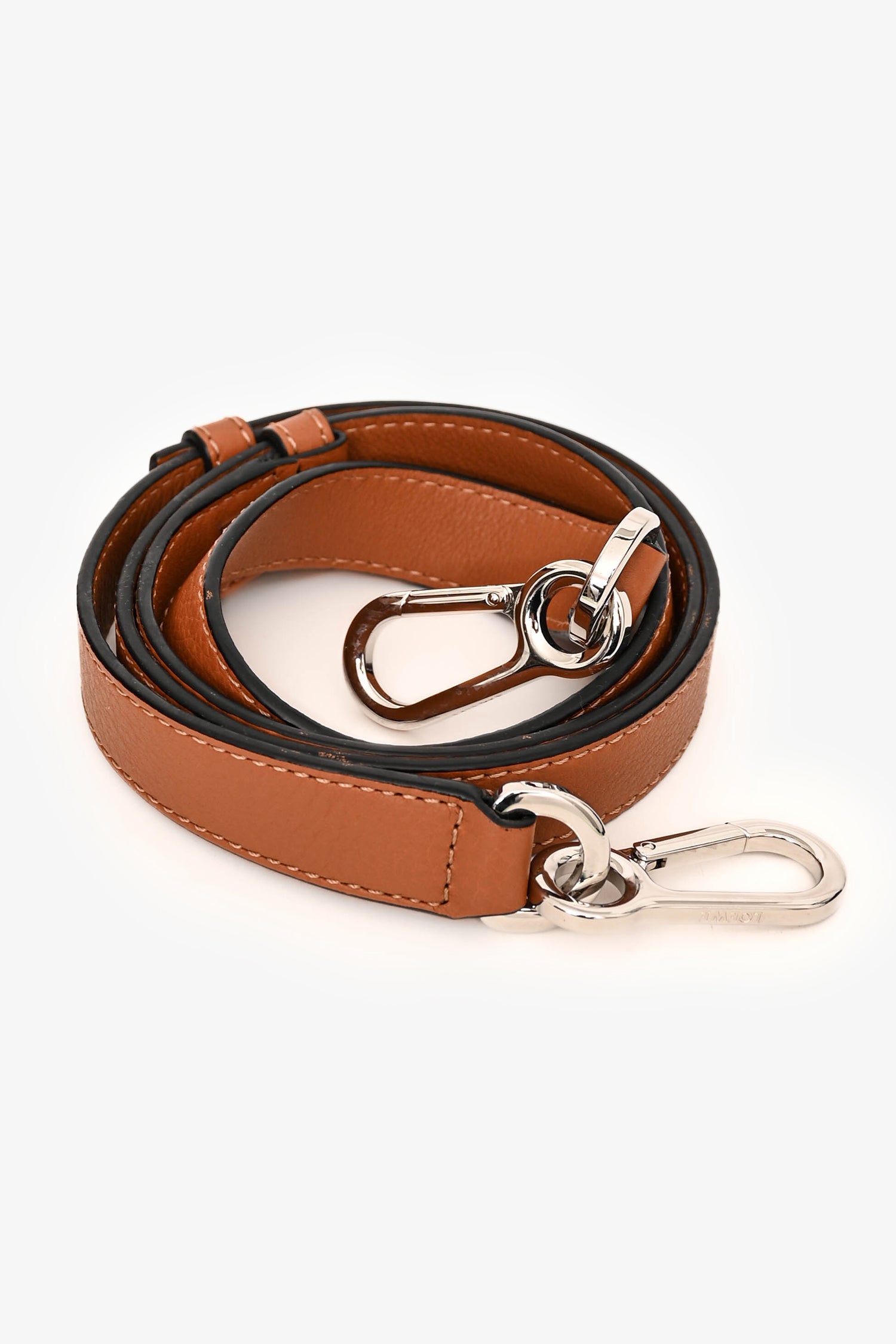 Loewe Brown Leather Small Puzzle Bag with Strap