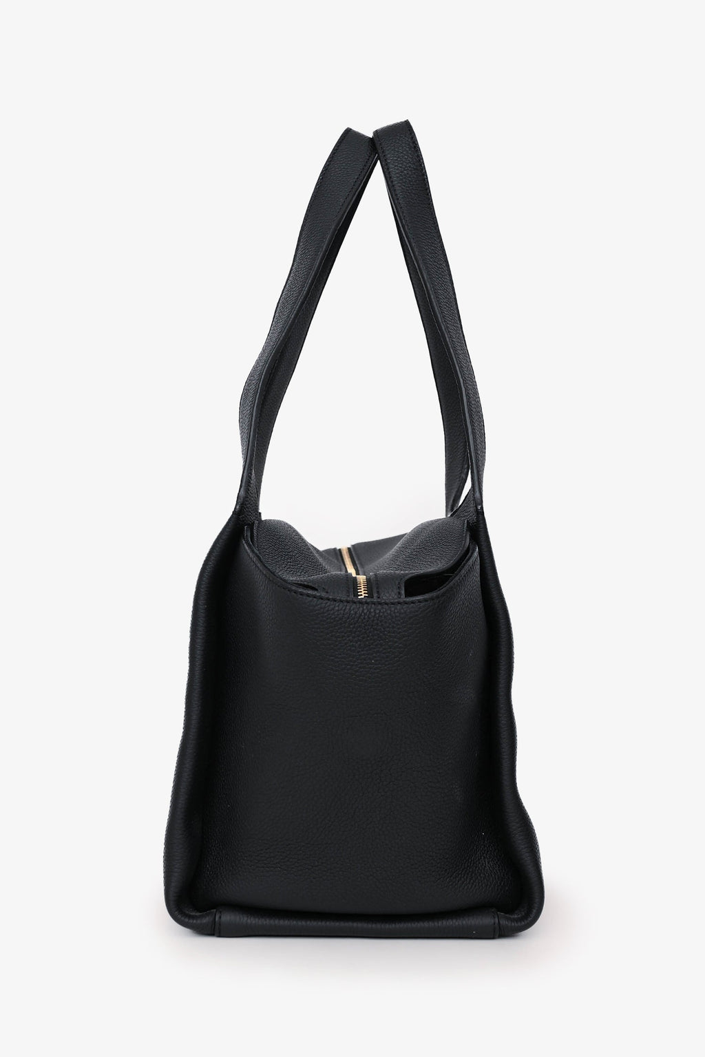 The Row Black Pebbled Calfskin TR1 Shoulder Bag