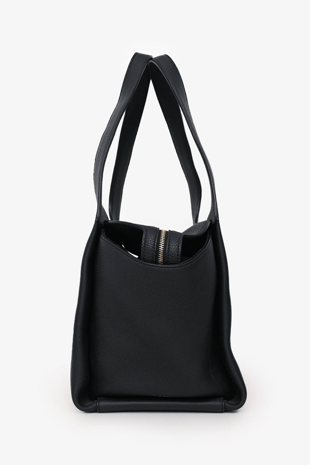 The Row Black Pebbled Calfskin TR1 Shoulder Bag