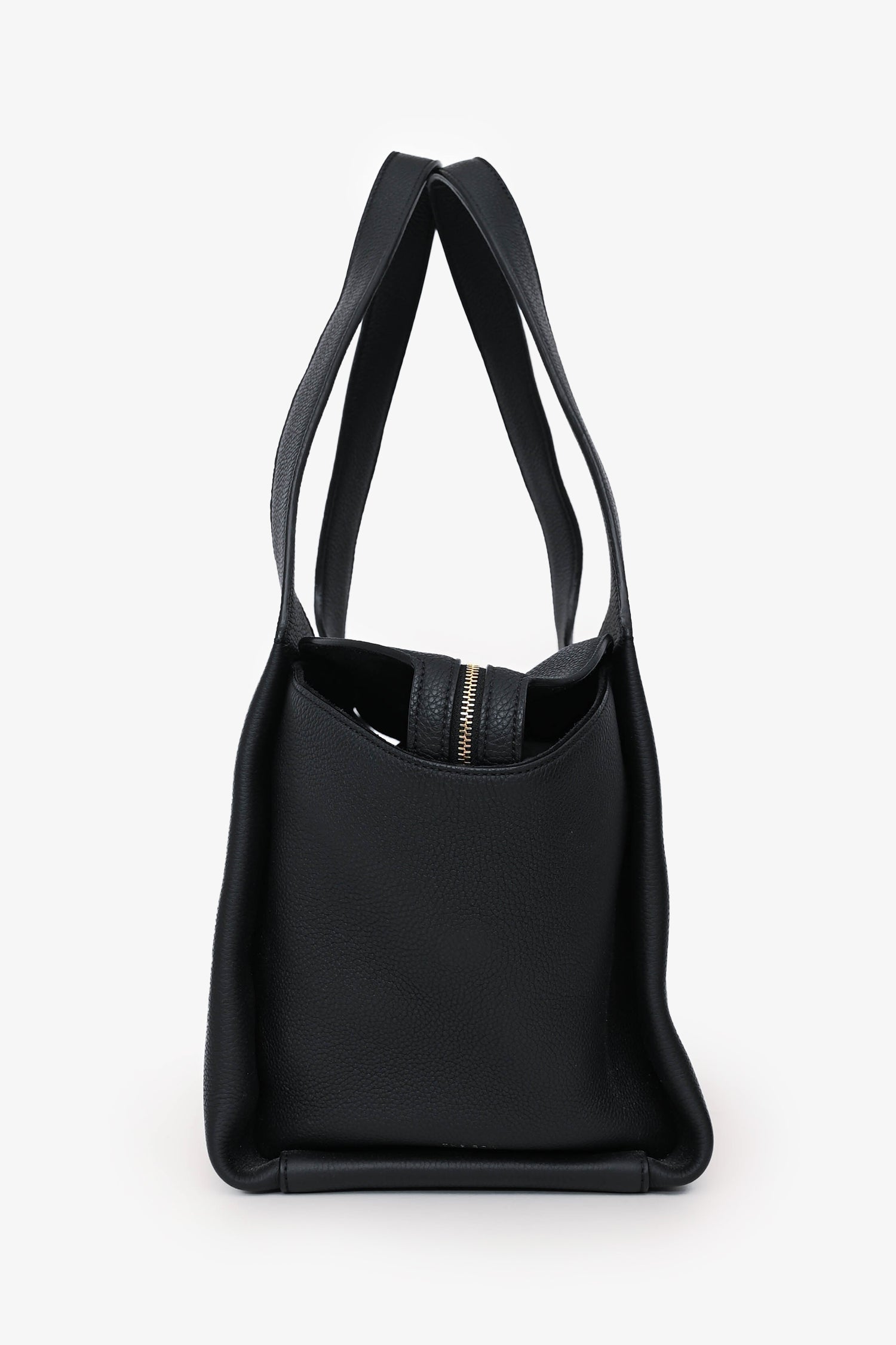 The Row Black Pebbled Calfskin TR1 Shoulder Bag