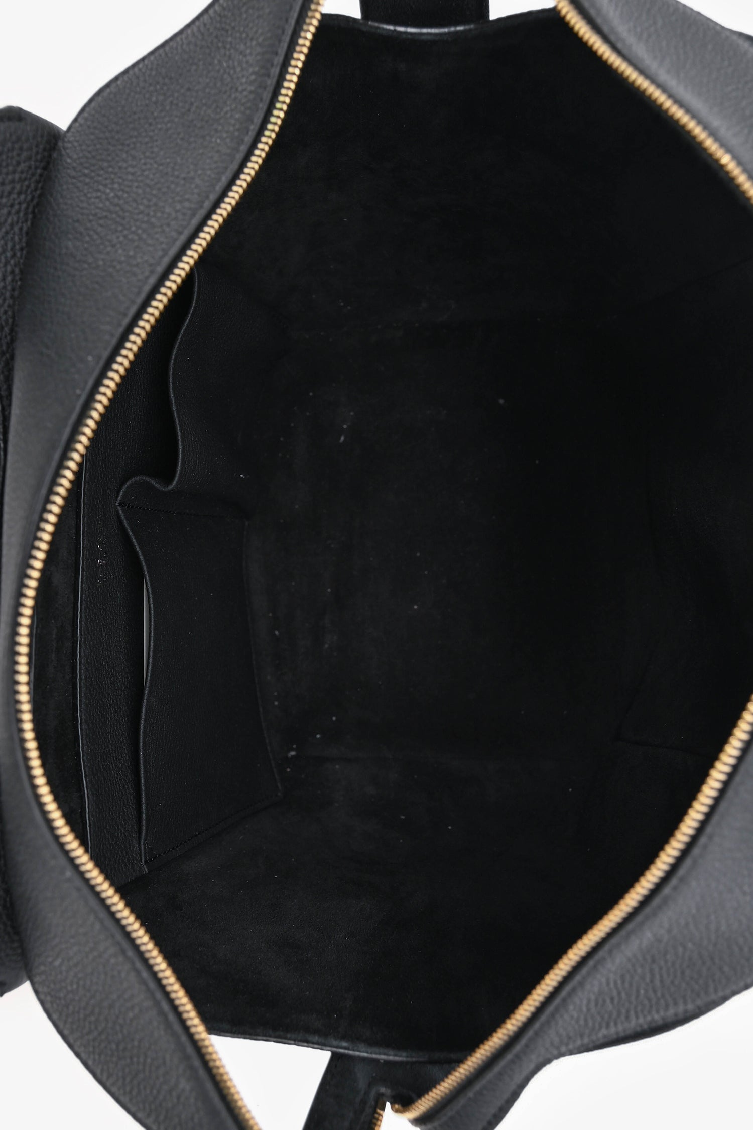 The Row Black Pebbled Calfskin TR1 Shoulder Bag