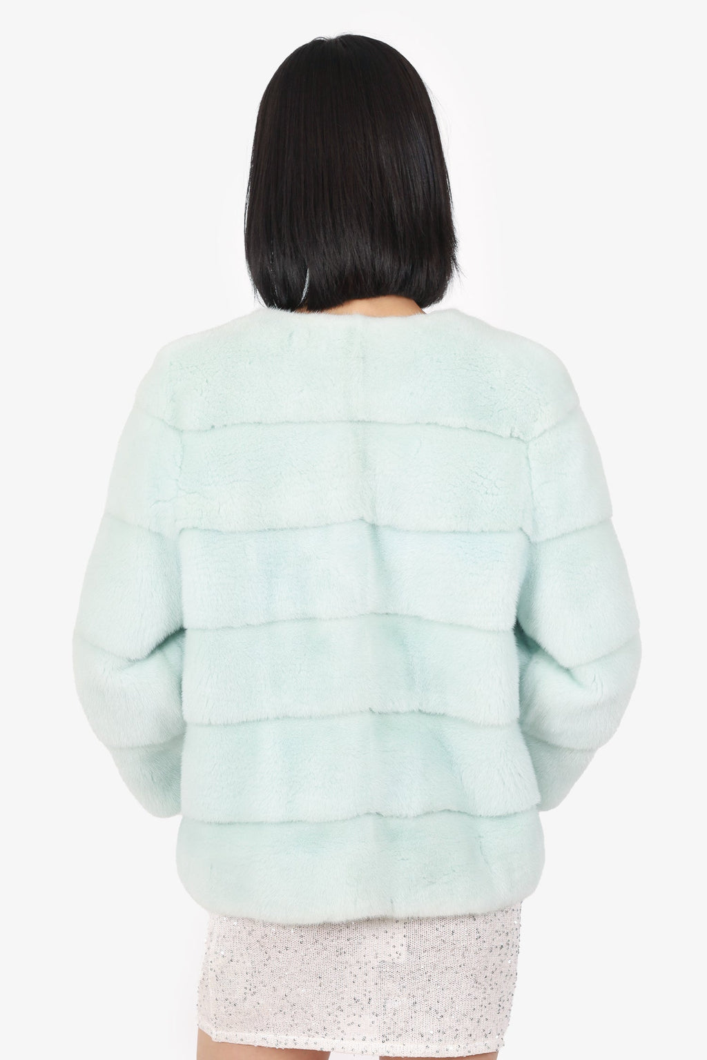 Vintage Mint Green Dyed Mink Jacket Estimated Size M