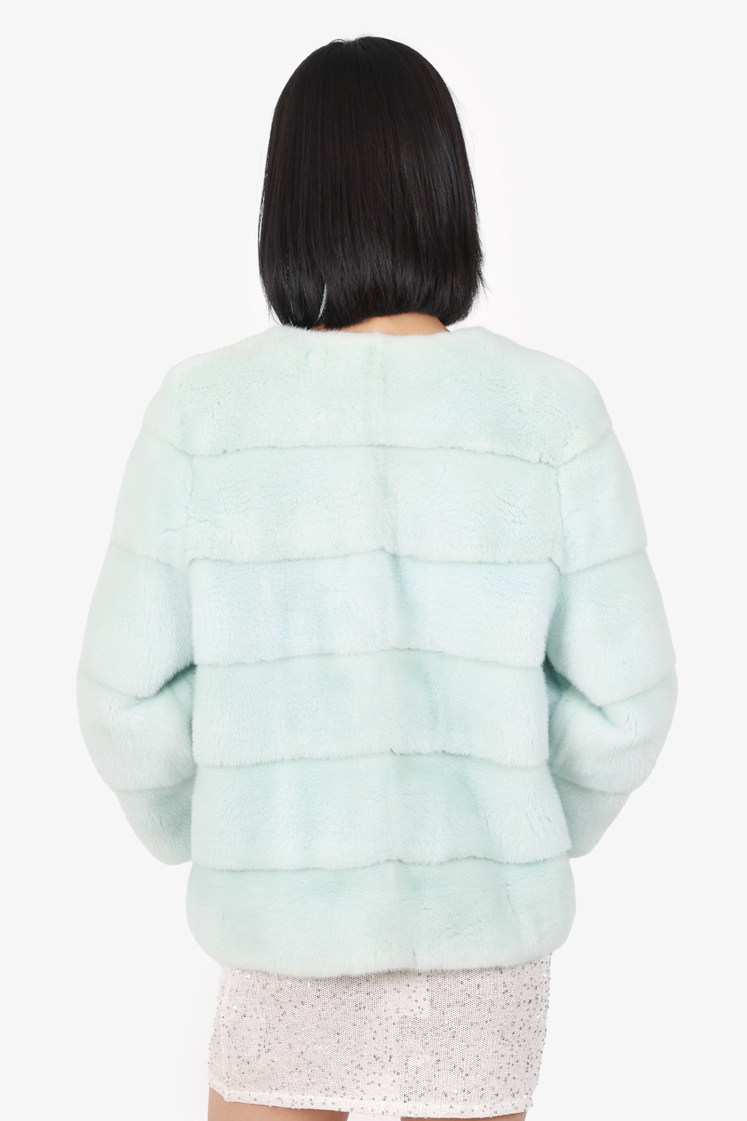 Vintage Mint Green Dyed Mink Jacket Estimated Size M