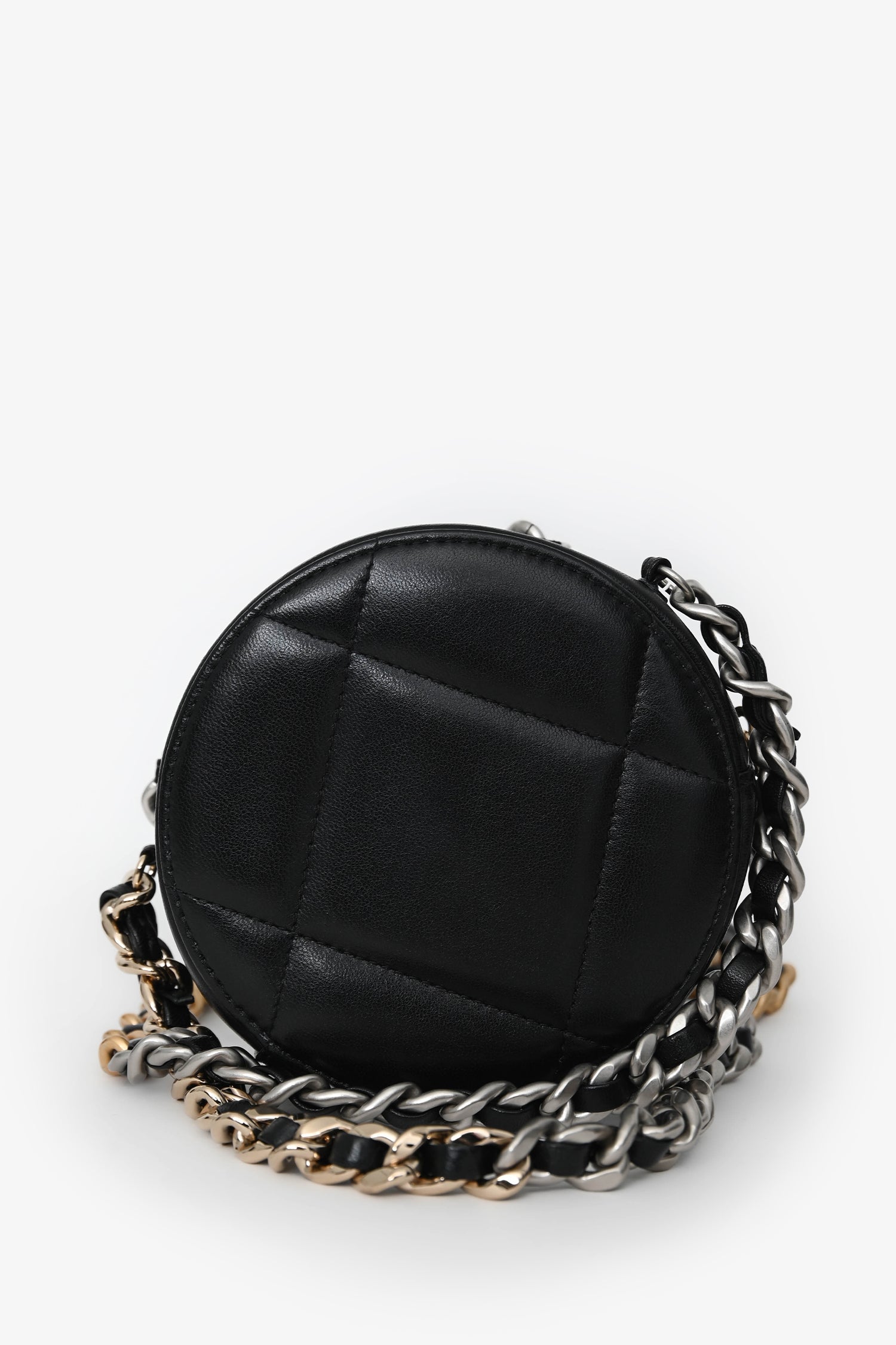 Pre-Loved Chanel™ Black Leather Quilted 19 Clutch Bag