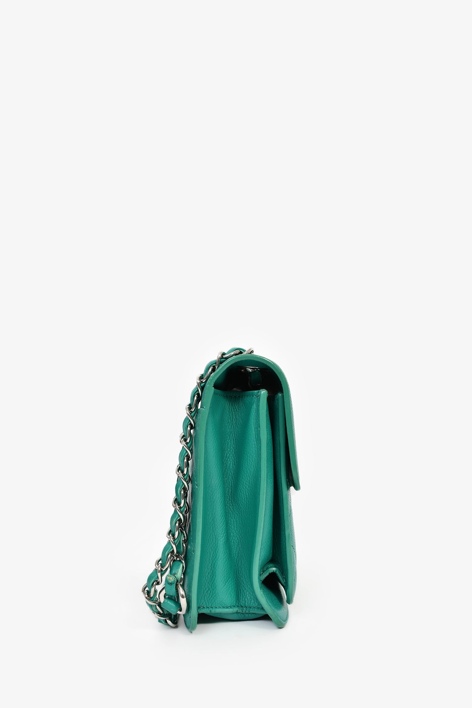 Pre-Loved Chanel™ 2017 Green Leather CC Urban Companion Flap Bag