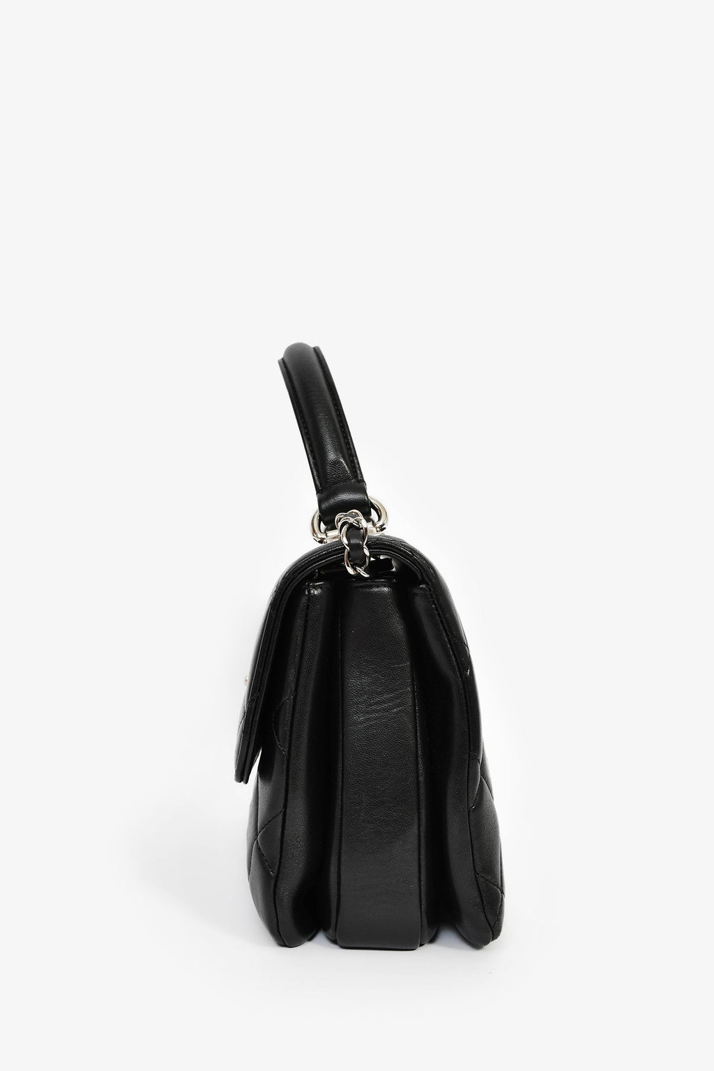 Pre-Loved Chanel™ 2017 Black Lambskin Leather Trendy Top Handle Bag
