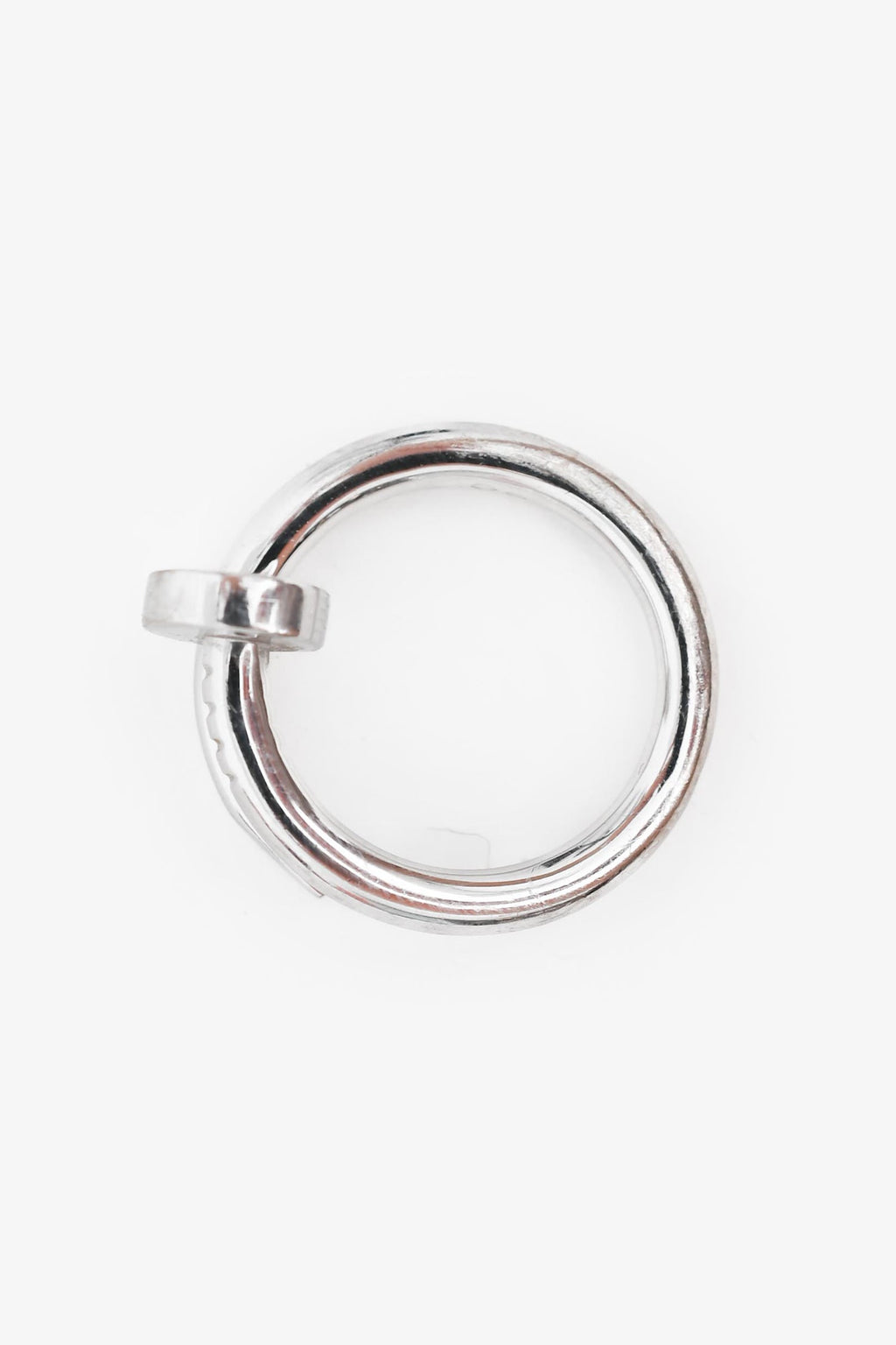 Cartier 18K White Gold Juste Un Clou Classic Model Ring Size 51