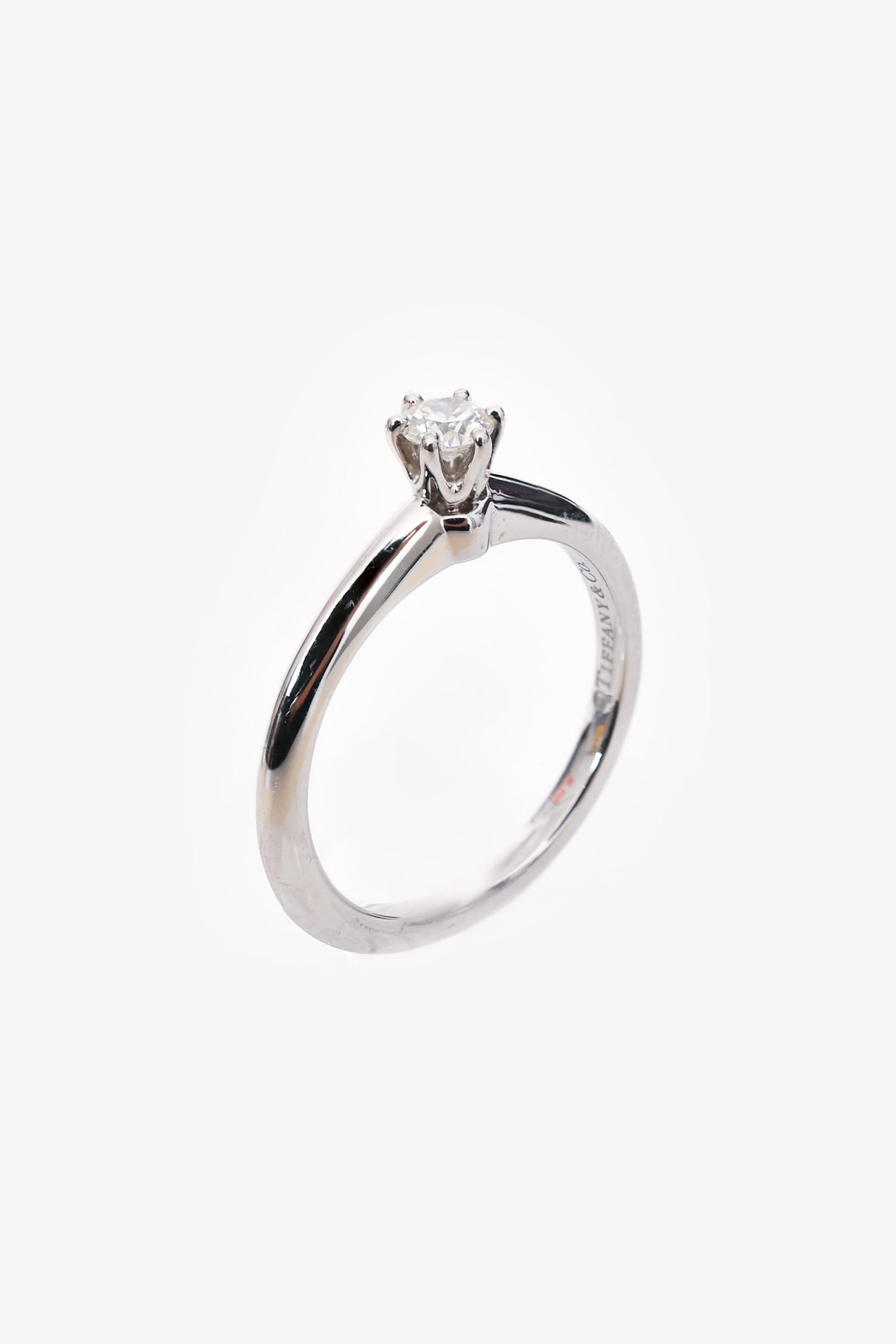 Tiffany & Co. Platinum 0.19ct Diamond Ring Size 5