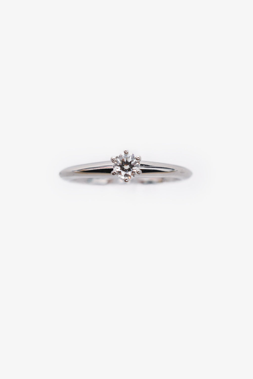 Tiffany & Co. Platinum 0.19ct Diamond Ring Size 5