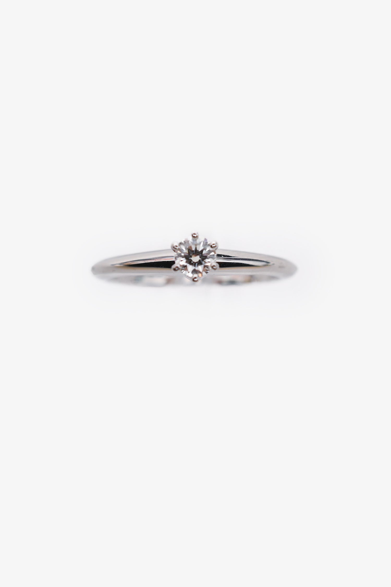 Tiffany & Co. Platinum 0.19ct Diamond Ring Size 5