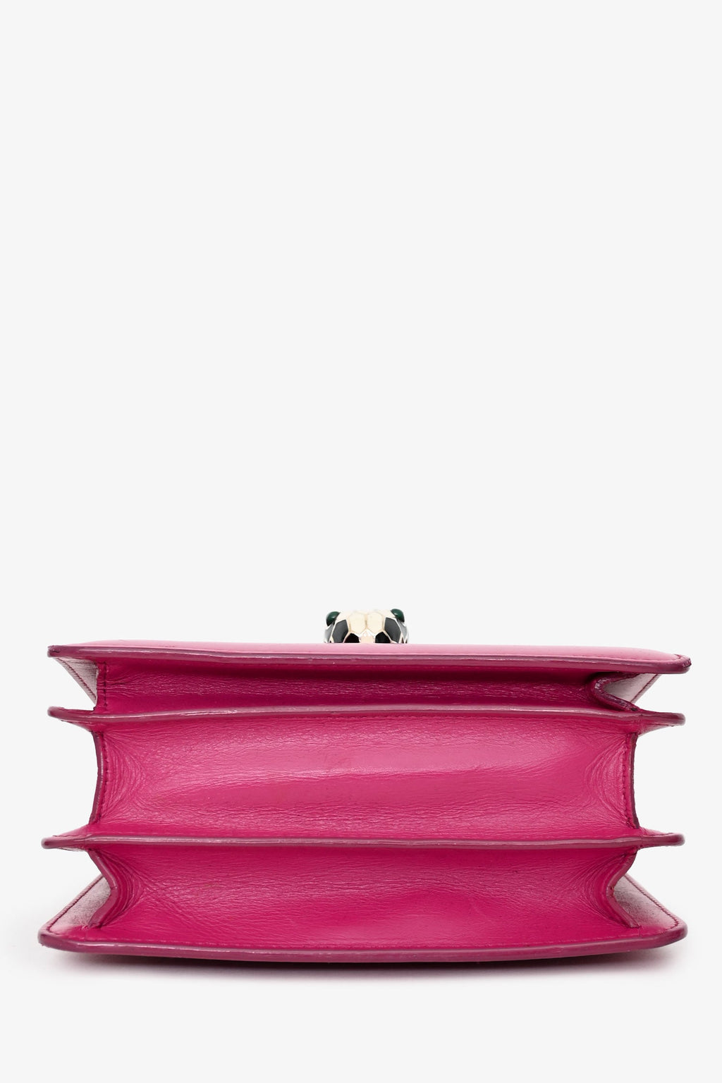 Bvlgari Pink Stingray/Leather Serpenti Forever Top Handle Bag with Strap