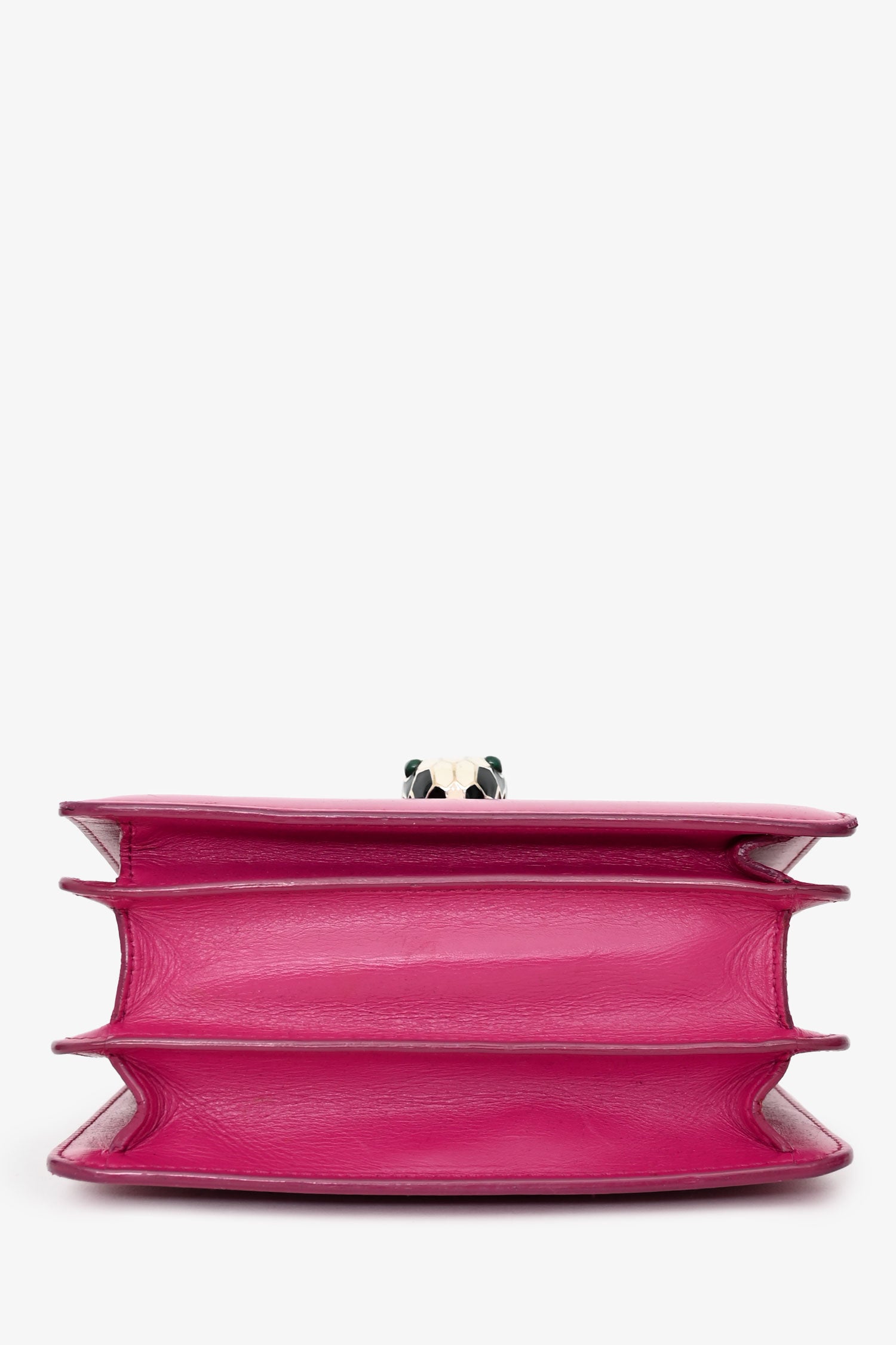 Bvlgari Pink Stingray/Leather Serpenti Forever Top Handle Bag with Strap