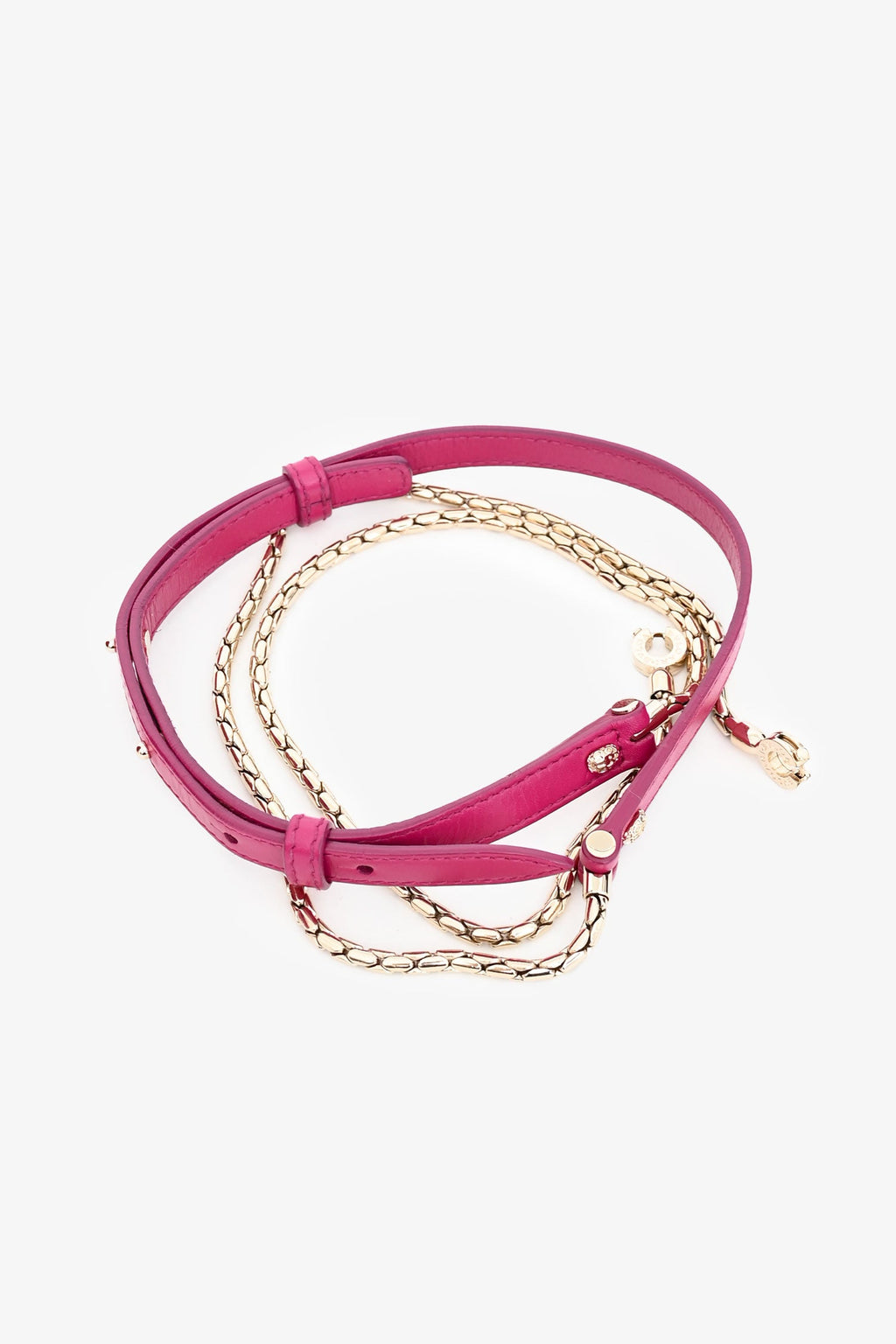 Bvlgari Pink Stingray/Leather Serpenti Forever Top Handle Bag with Strap