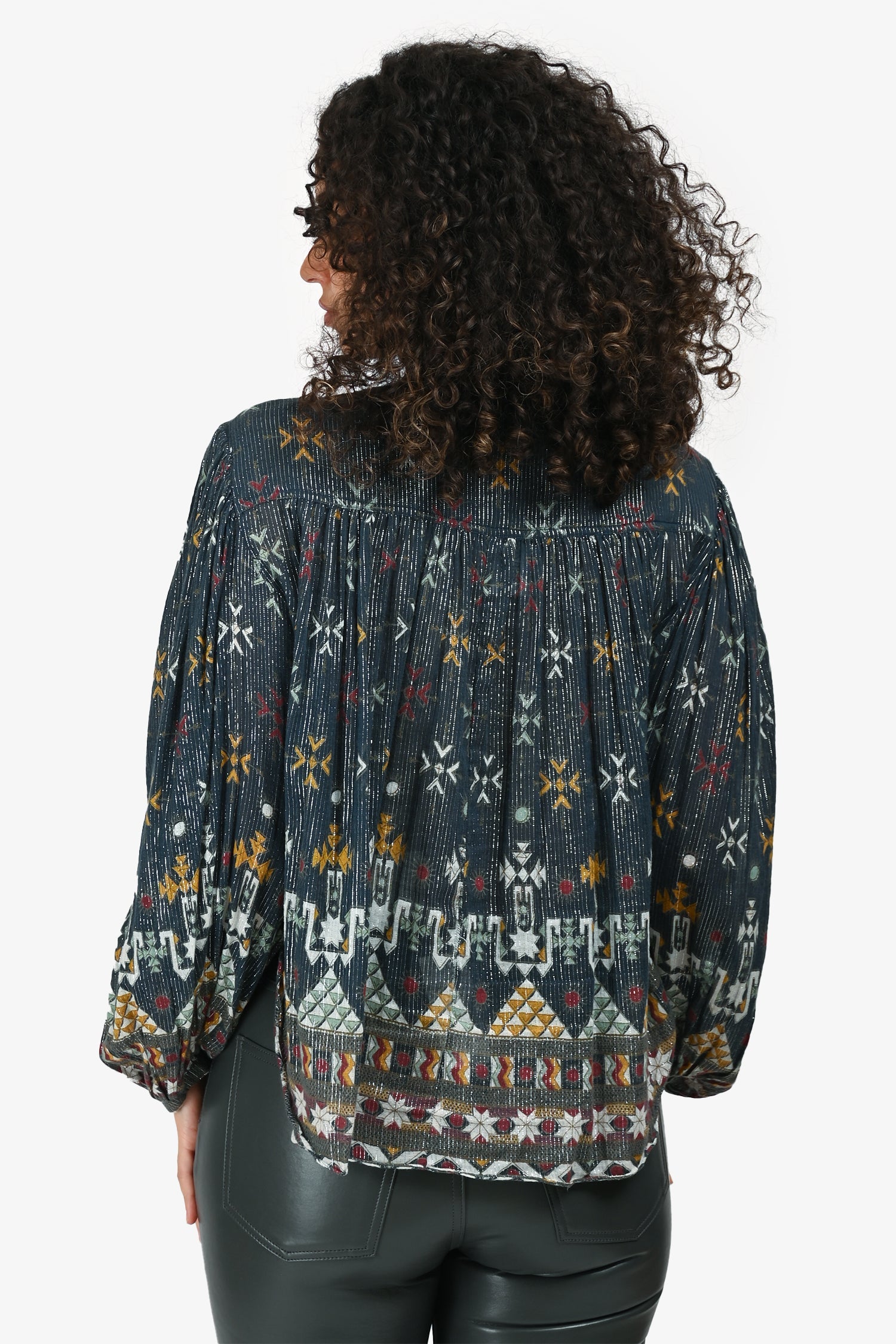Isabel Marant Etoile Teal Cotton 'Salika' Button Detail Blouse Size 34