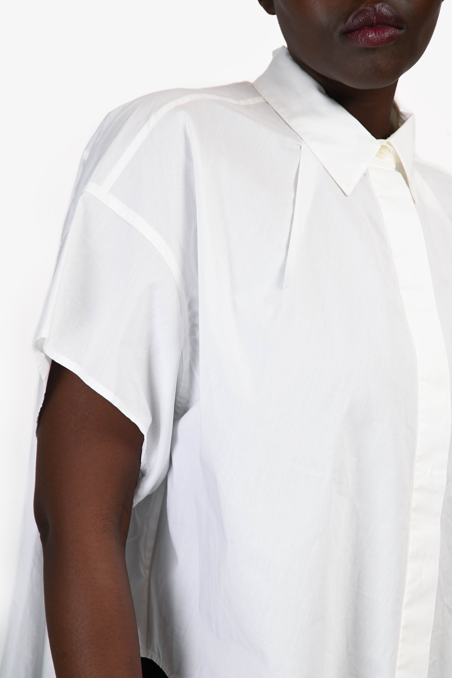 Rag & Bone White Cotton Short Sleeve Button Down Top Size L