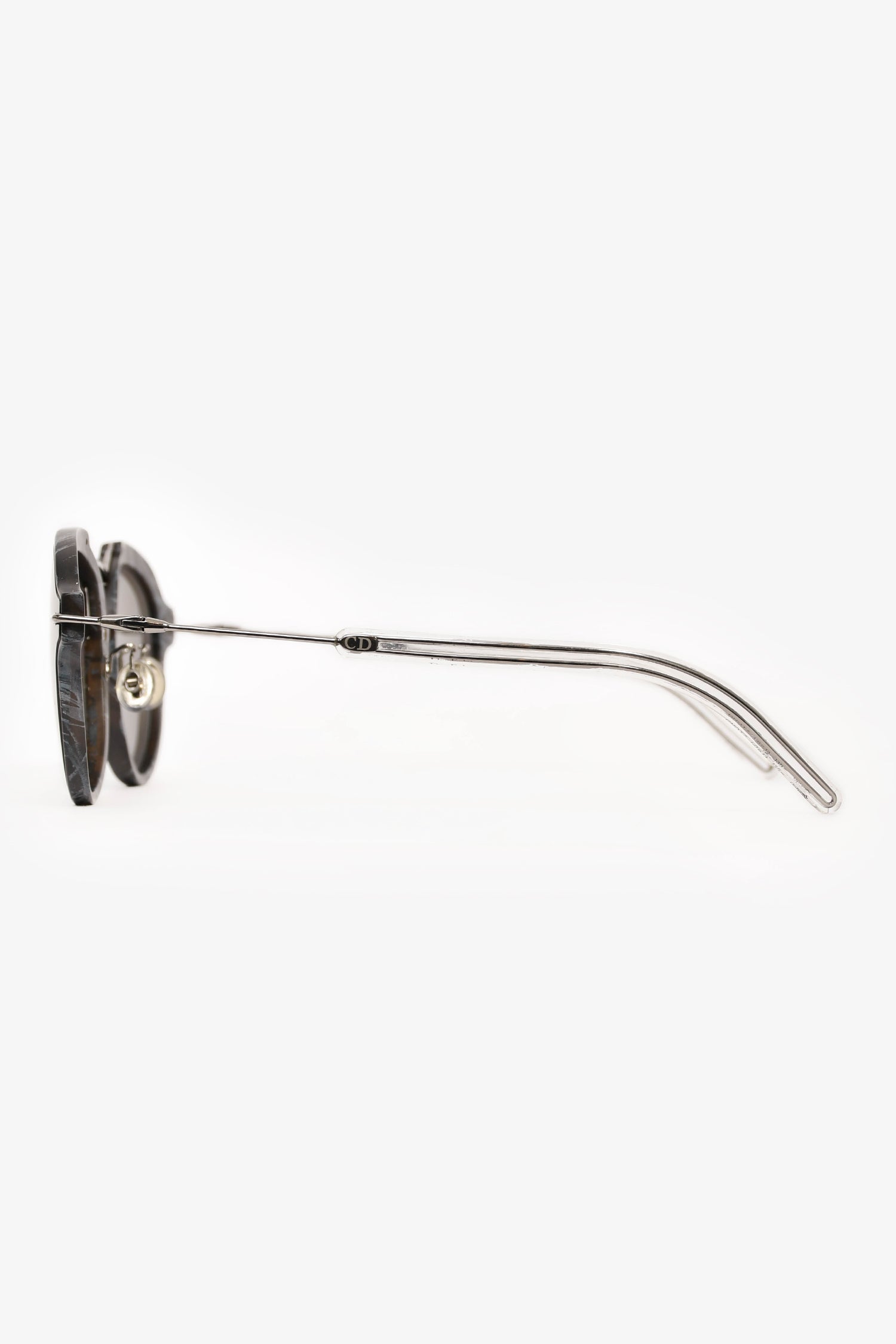Christian Dior Black/Silver 'DiorEclat' Sunglasses