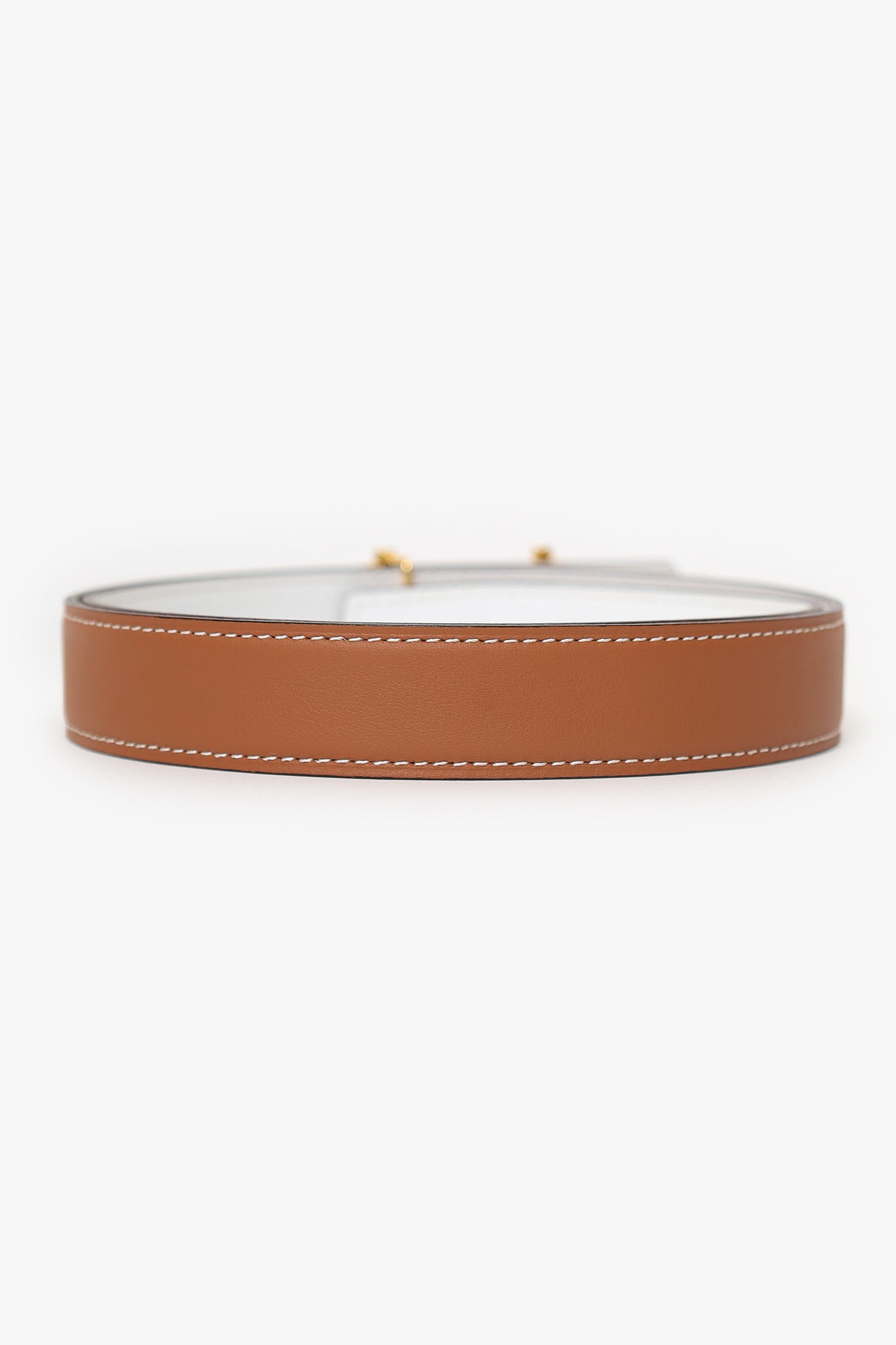Hermés Gold/Blanc Epsom/Swift Reservable Gamma Belt 24MM