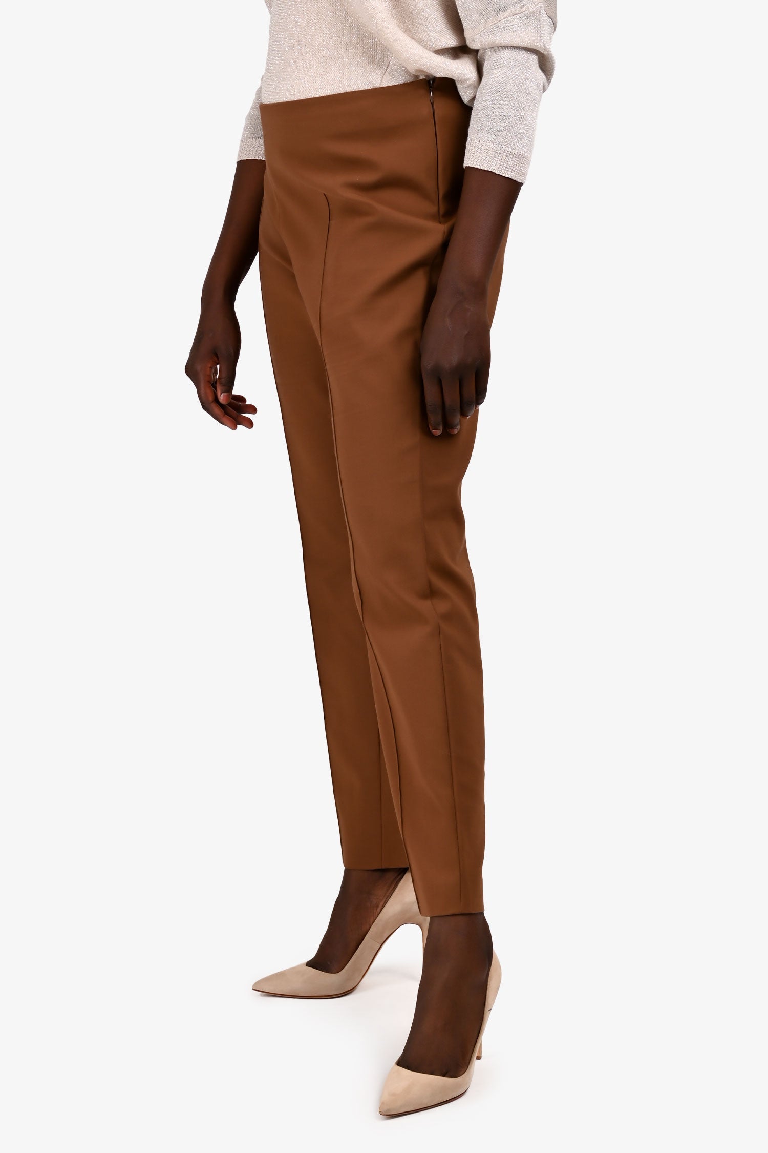 Akris Brown Cotton Pants Size 16