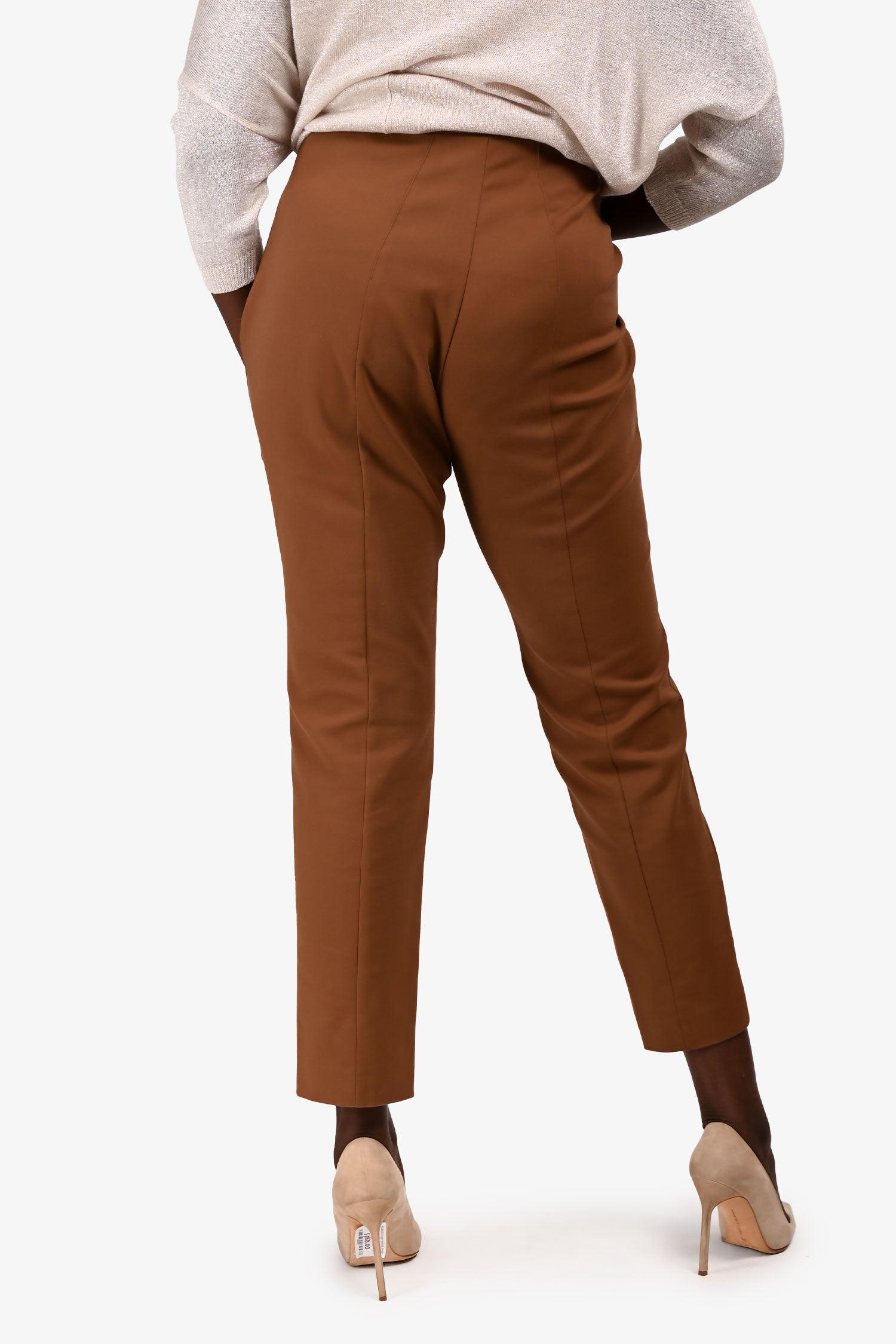 Akris Brown Cotton Pants Size 16