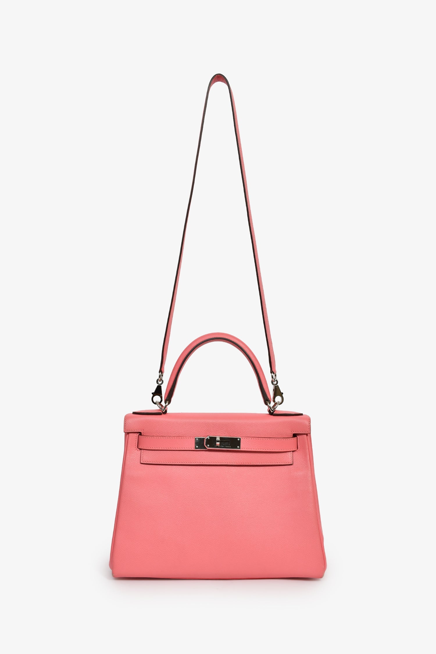 Hermès 2020 Rose D'Ete Evercolour Leather Verso Chevre Kelly Retourne 28
