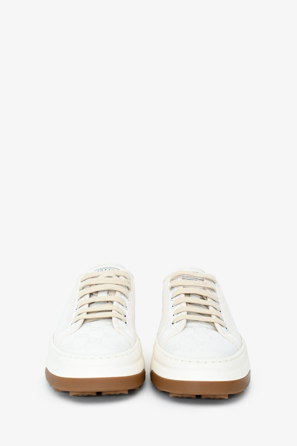 Gucci White Tennis Trek Low Top Sneaker Size 8 Mens
