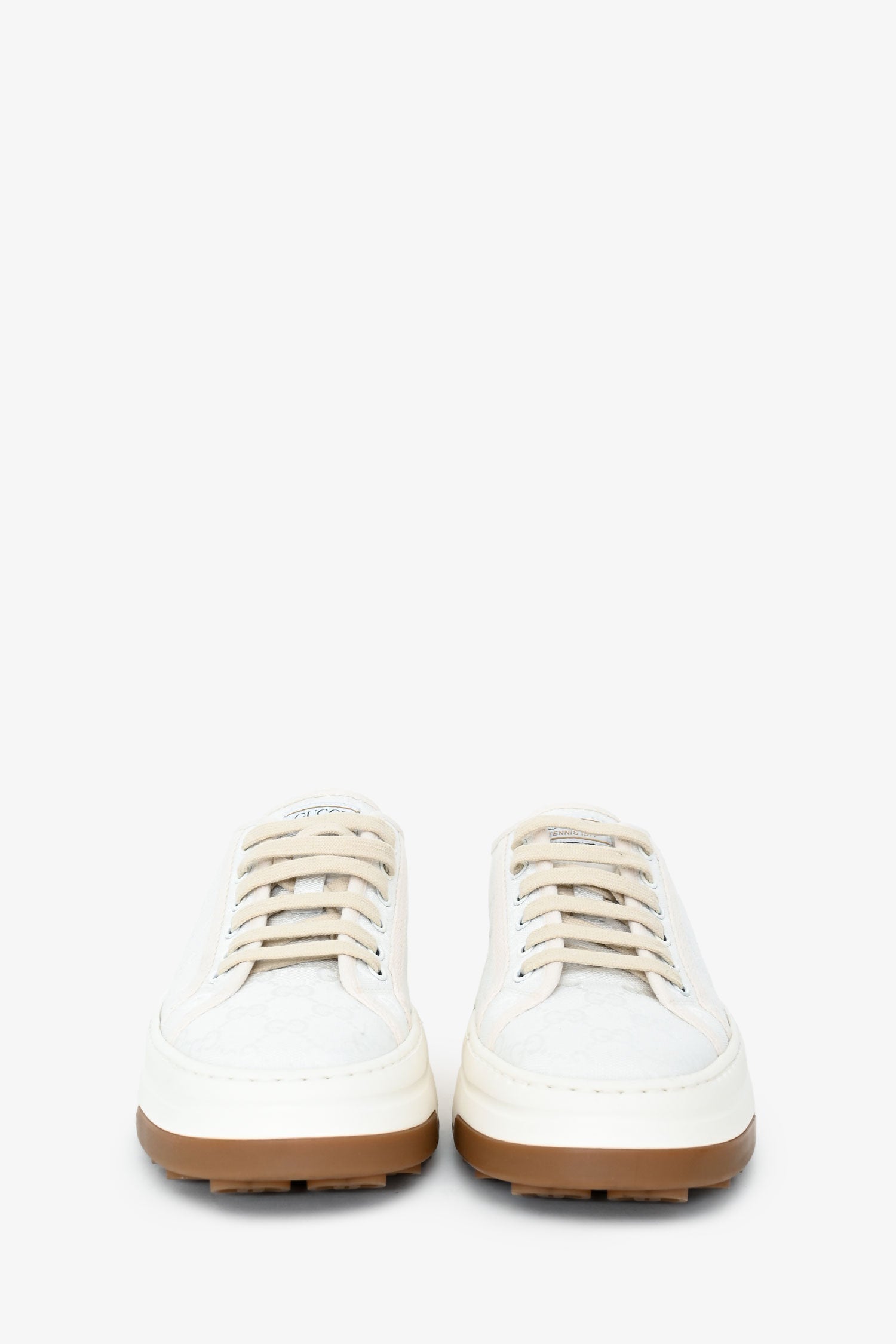 Gucci White Tennis Trek Low Top Sneaker Size 8 Mens