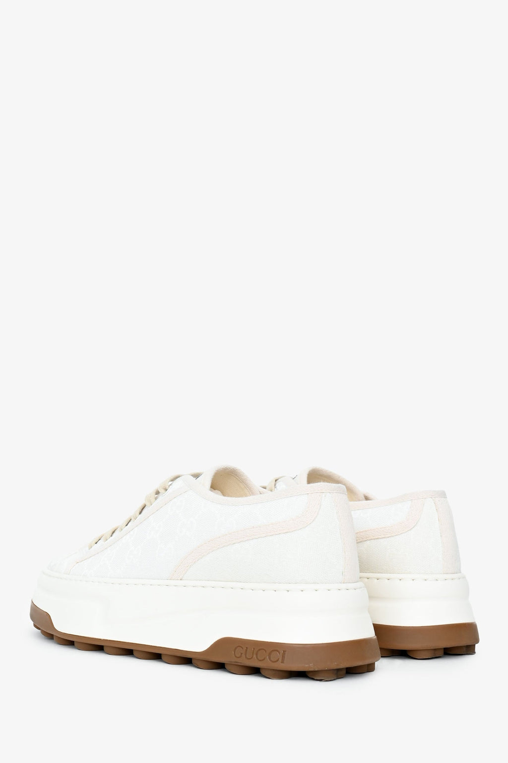 Gucci White Tennis Trek Low Top Sneaker Size 8 Mens