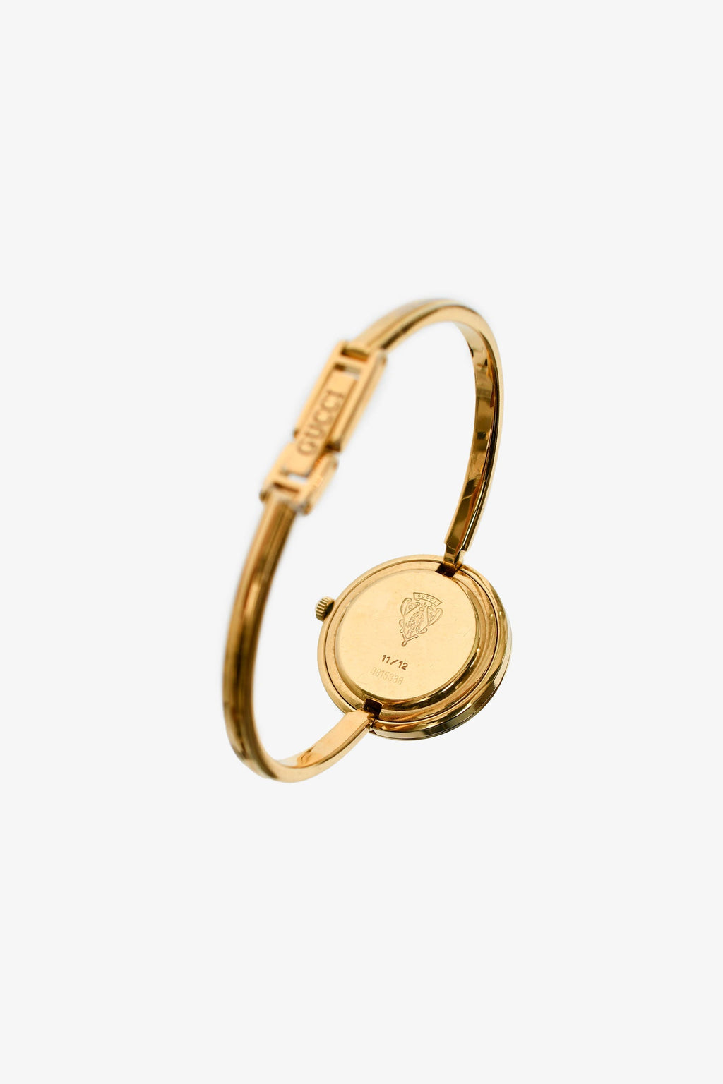 Gucci 1993 Gold Plated Stainless Steel Multicoloured Interchangable Round Bezel Watch