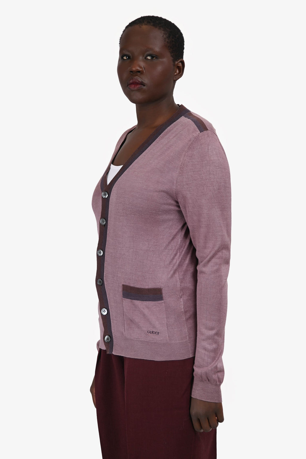 Gucci Vintage Purple Silk igan Size M