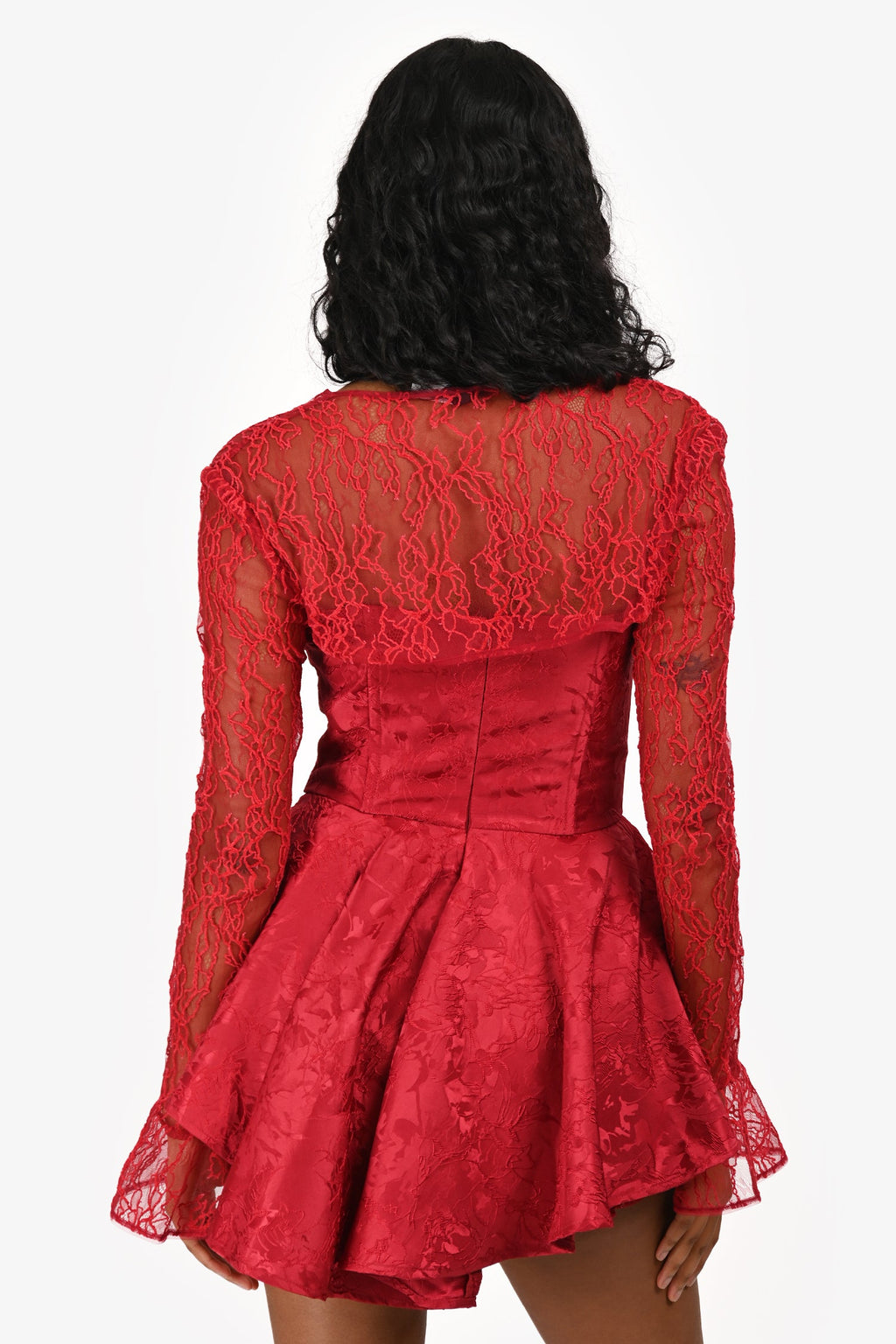 Nana Jacqueline Red Airina Dress + Red Jilly Cover Set Size M